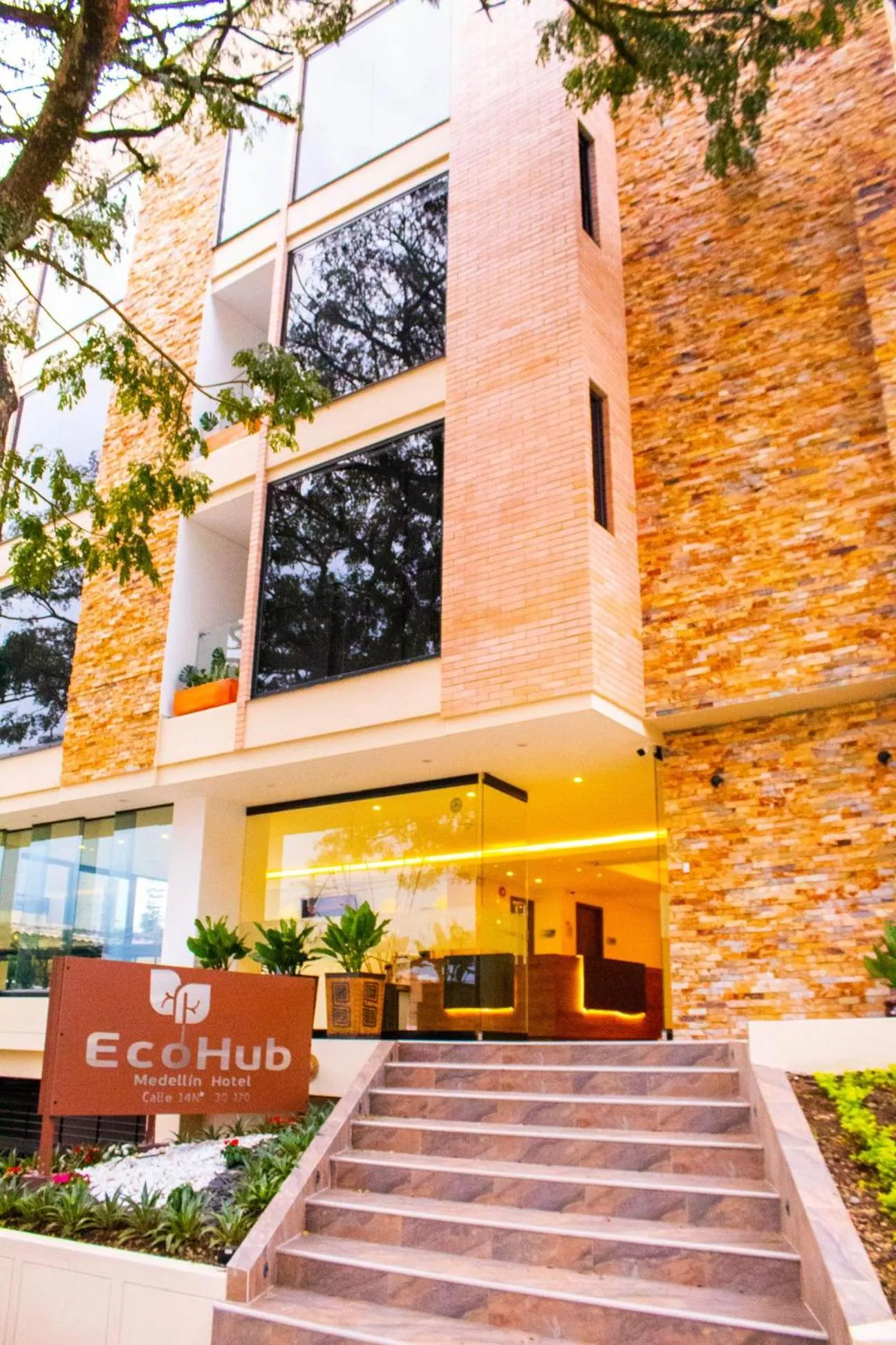 Property building in EcoHub Hotel Medellin