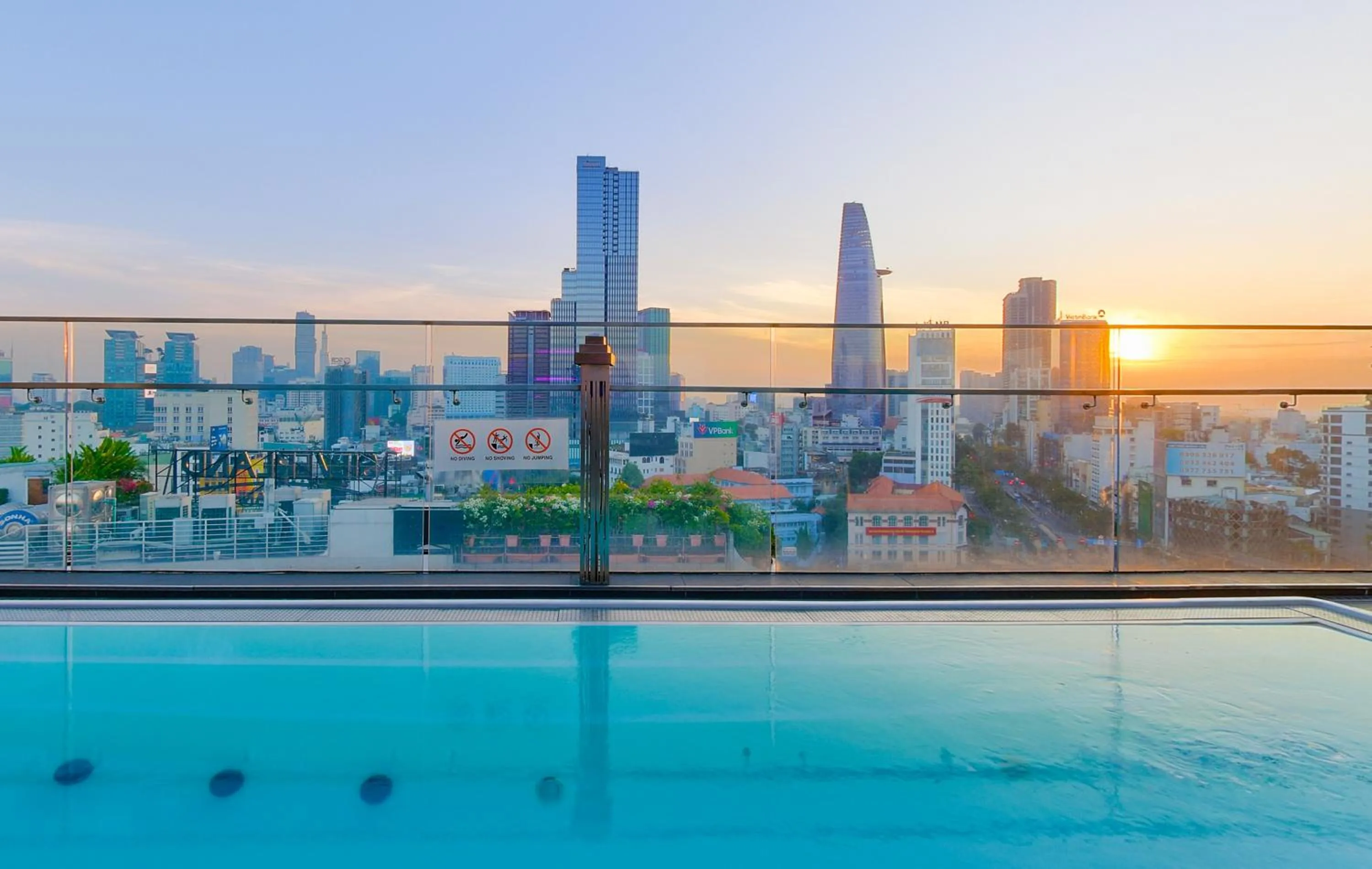 Swimming pool in Winsuites Saigon Hotel