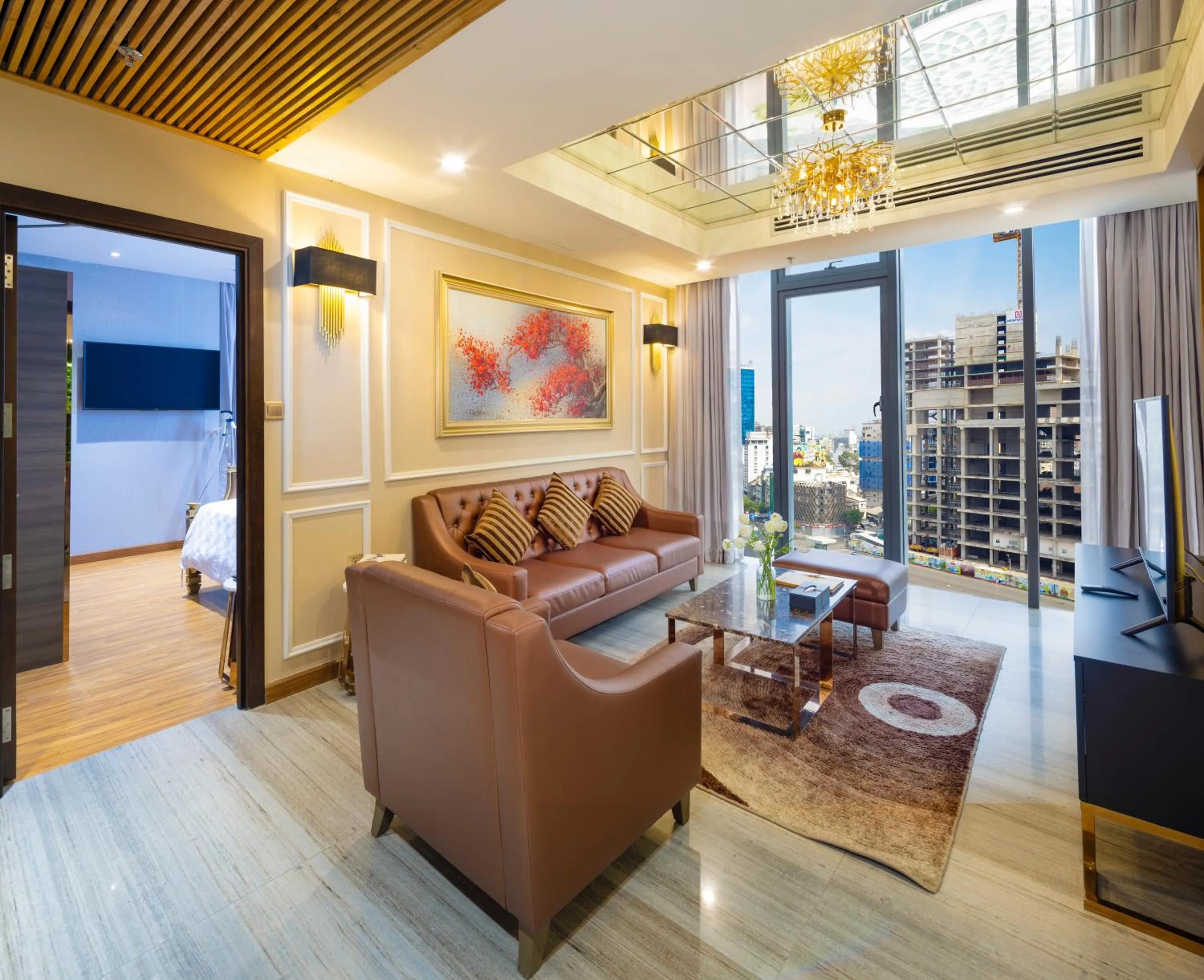 Living room in Winsuites Saigon Hotel