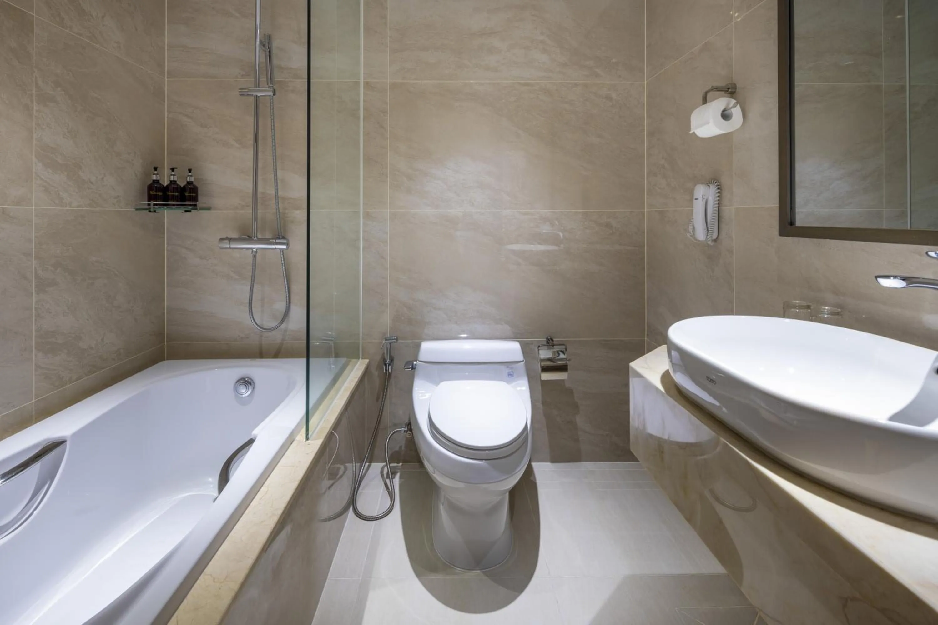 Bathroom in Winsuites Saigon Hotel