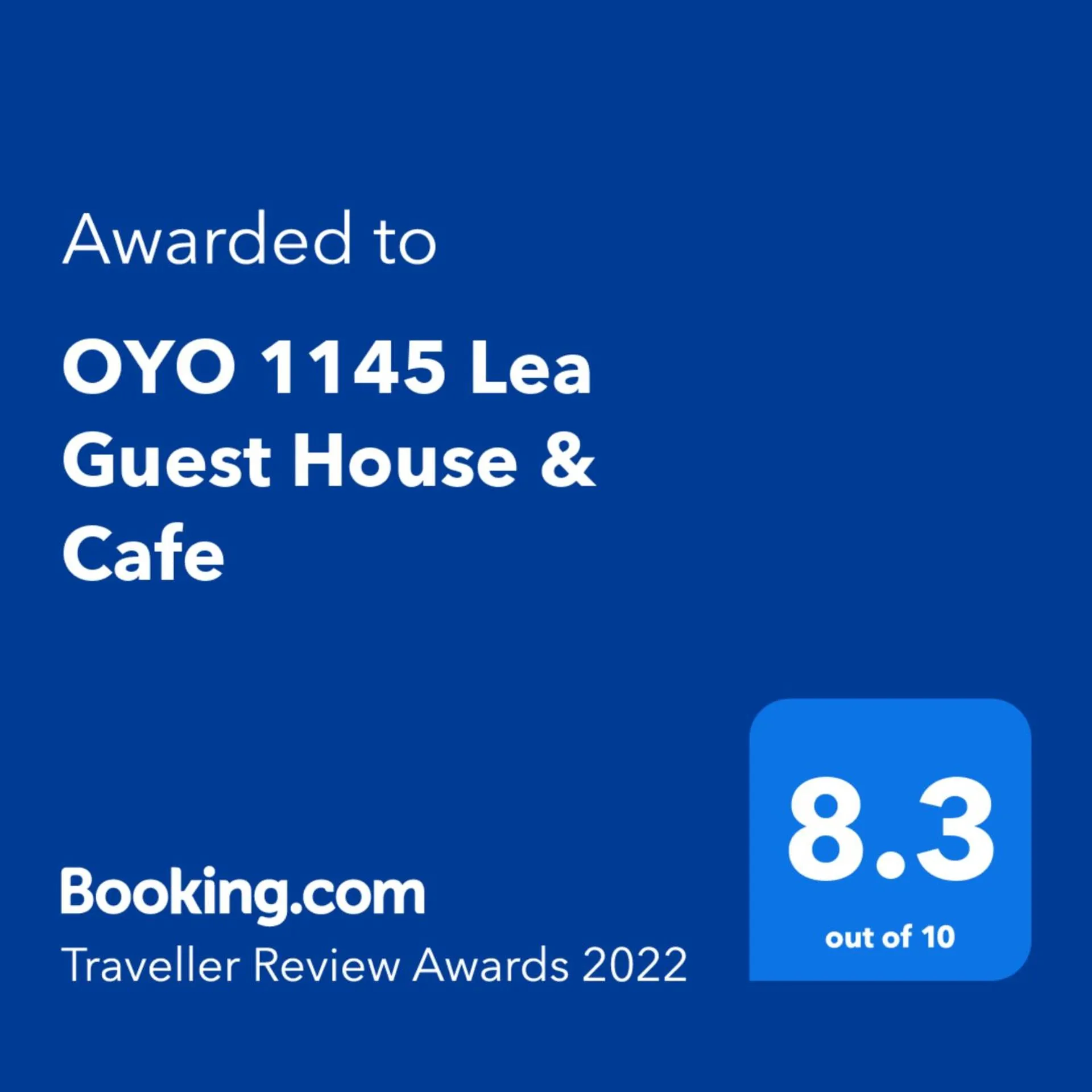 Certificate/Award, Logo/Certificate/Sign/Award in Super OYO 1145 Lea Guest House & Cafe