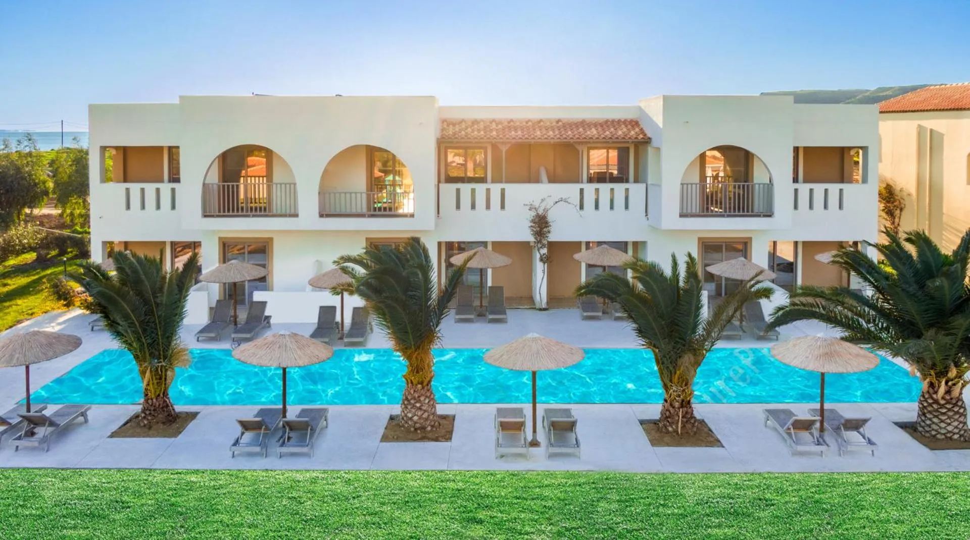 Pool view in Akti Beach Club