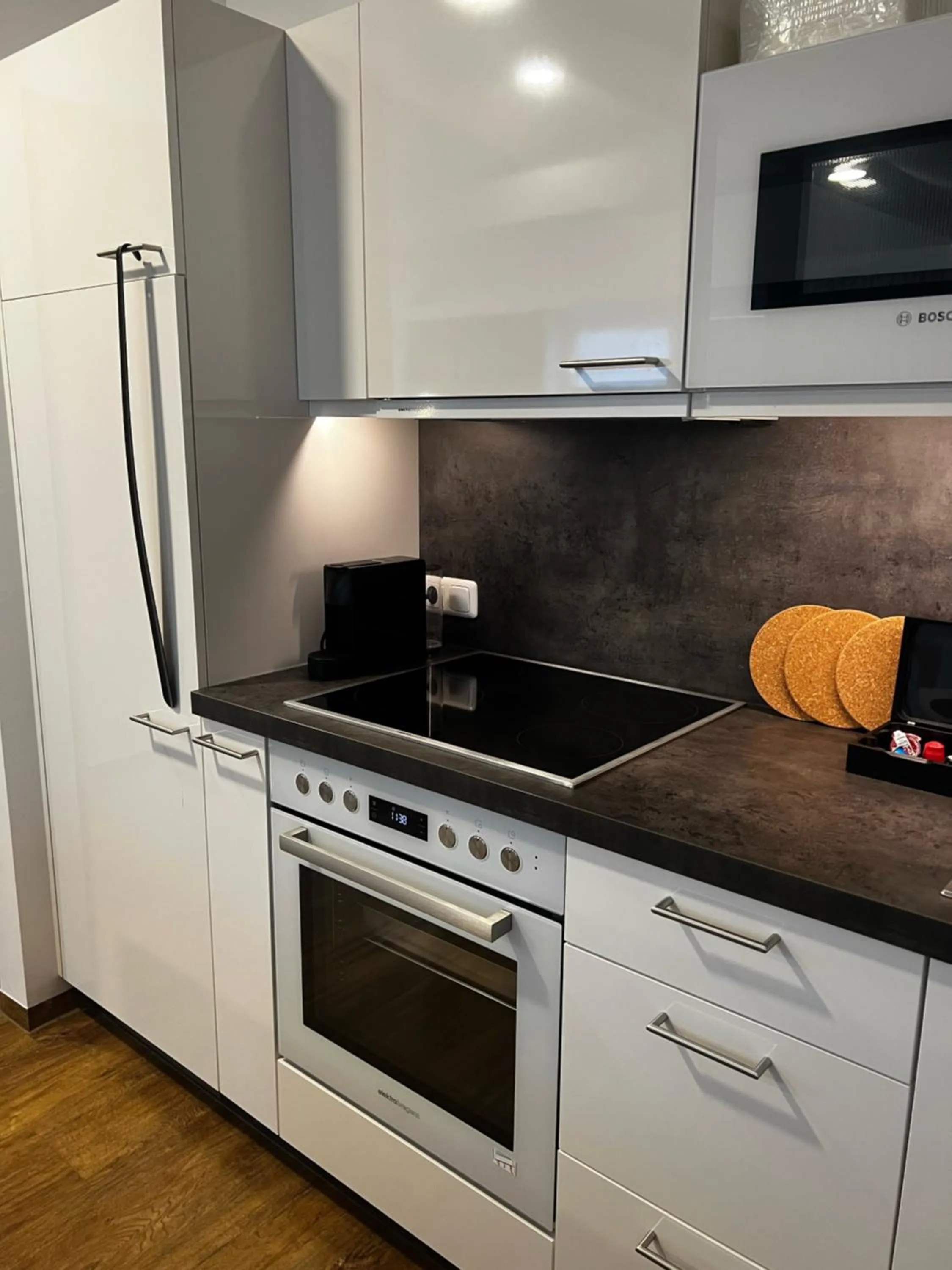 Kitchen or kitchenette in Hotel Stiegler Bed & Breakfast