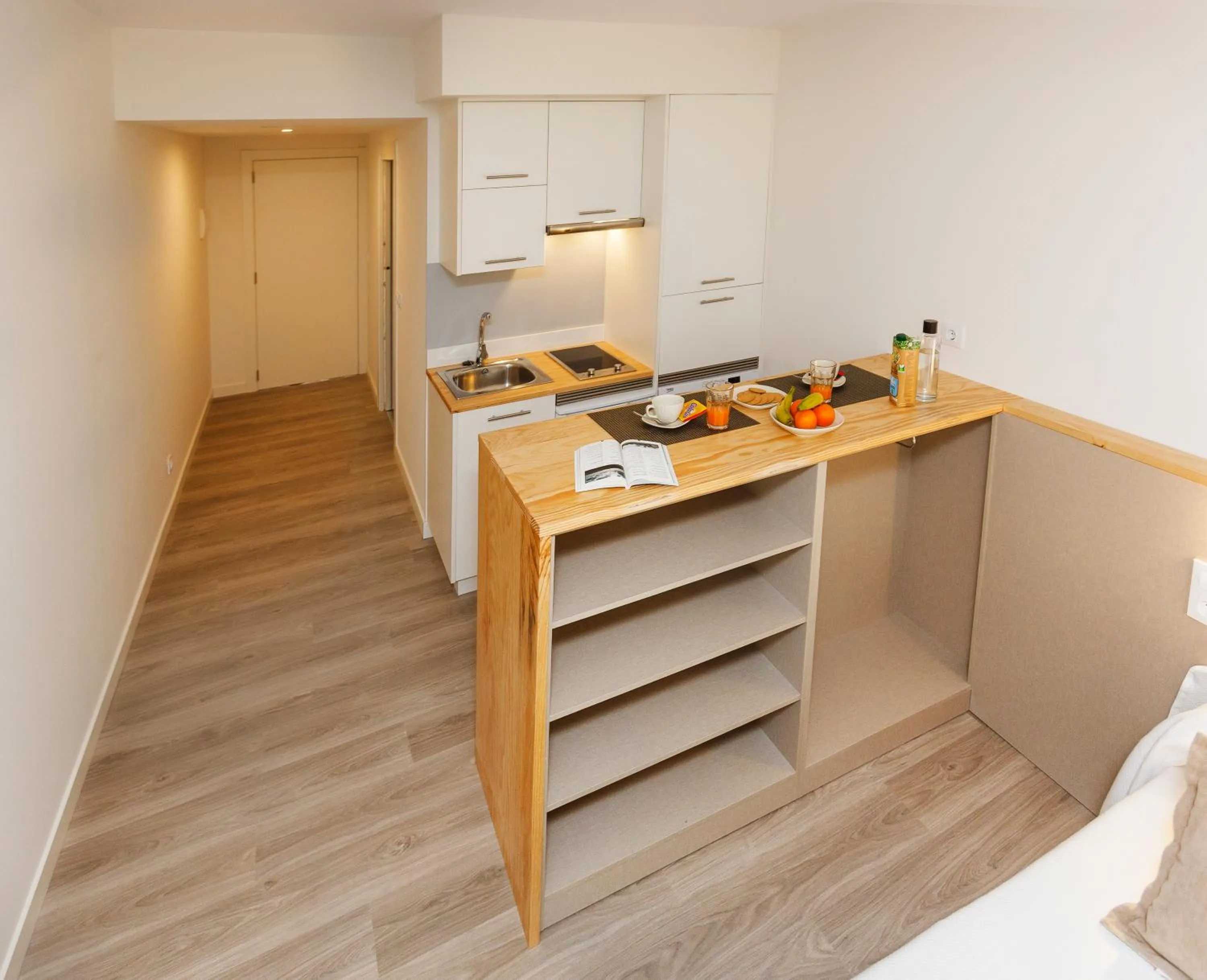 Kitchen or kitchenette in Apartamentos Costa da Morte Muxia