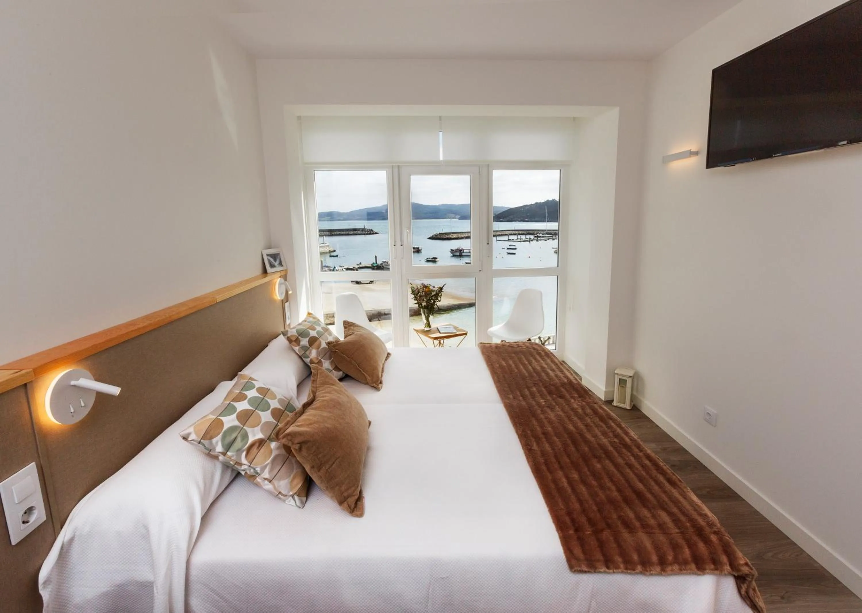 Bed in Apartamentos Costa da Morte Muxia