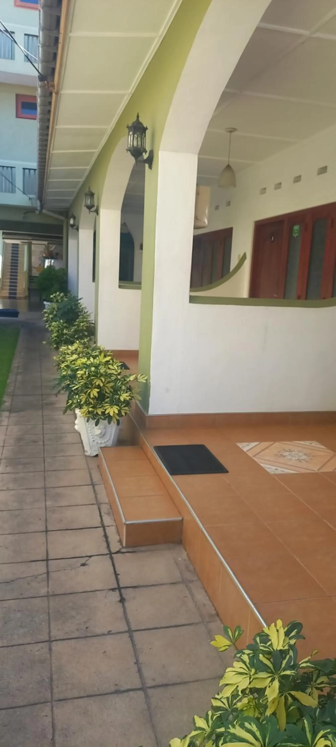 Property building in Ocean View tourist guest house at Negombo beach near the airport