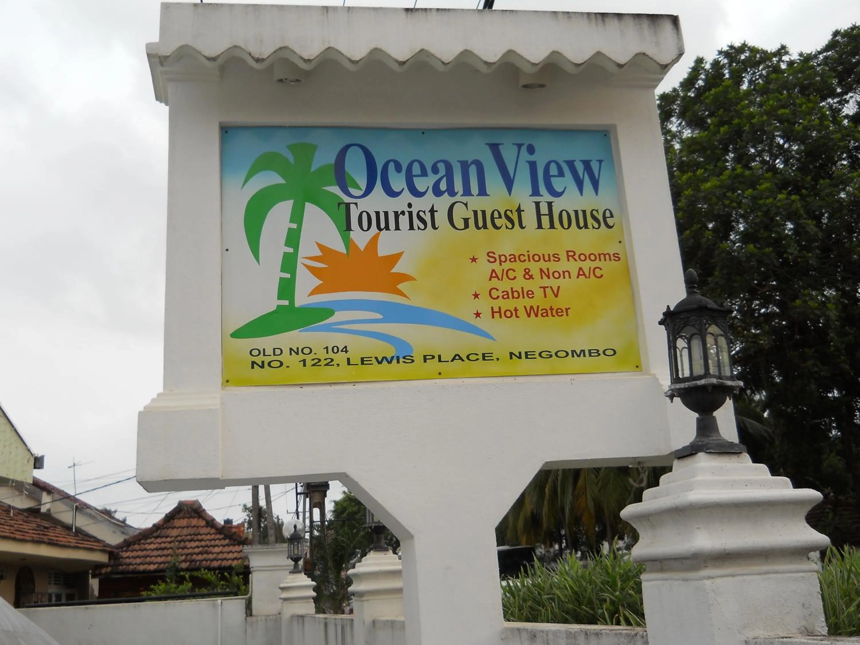 Property logo or sign in Ocean View tourist guest house at Negombo beach near the airport