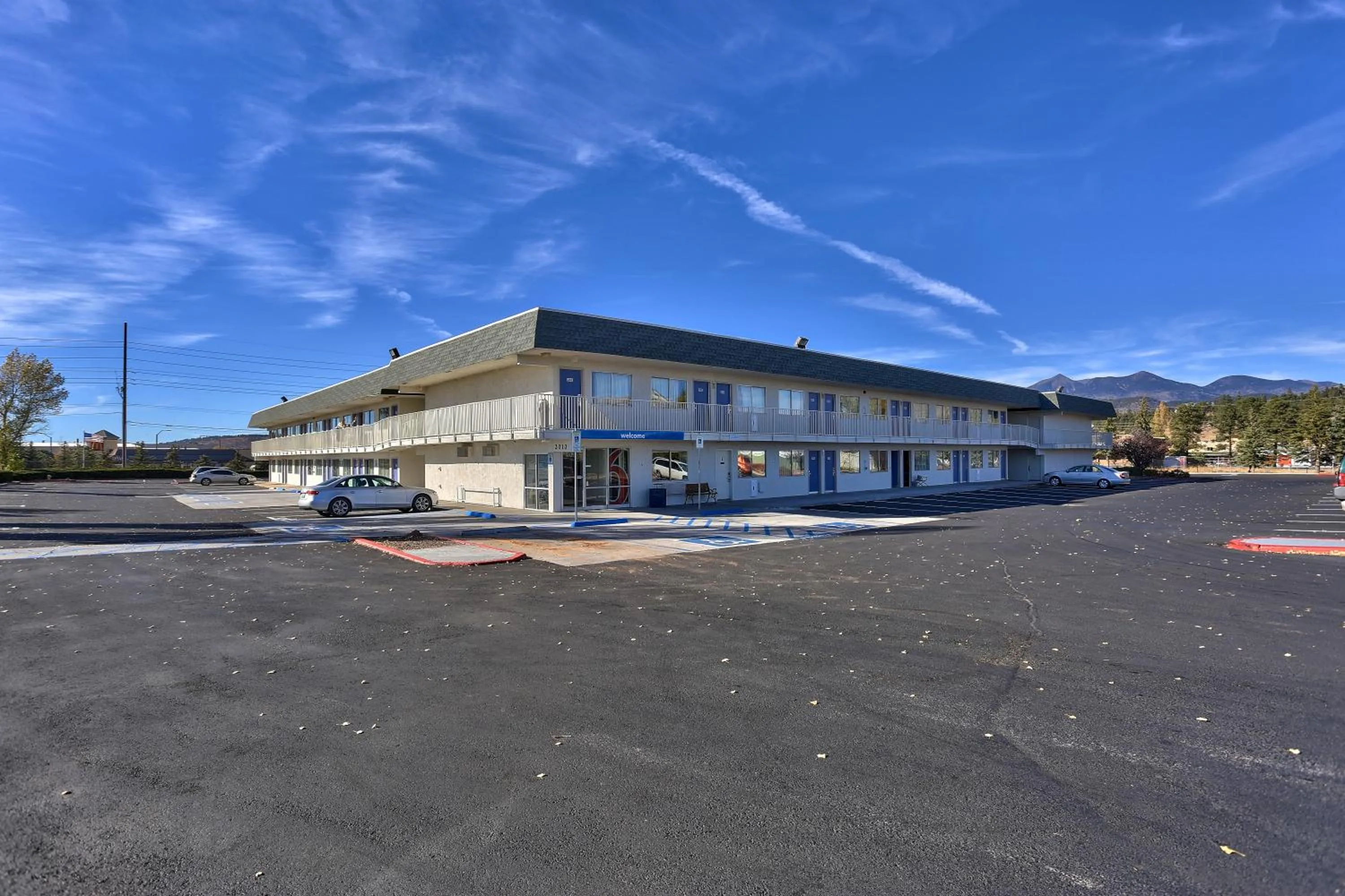 Facade/entrance in Motel 6-Flagstaff, AZ - Butler