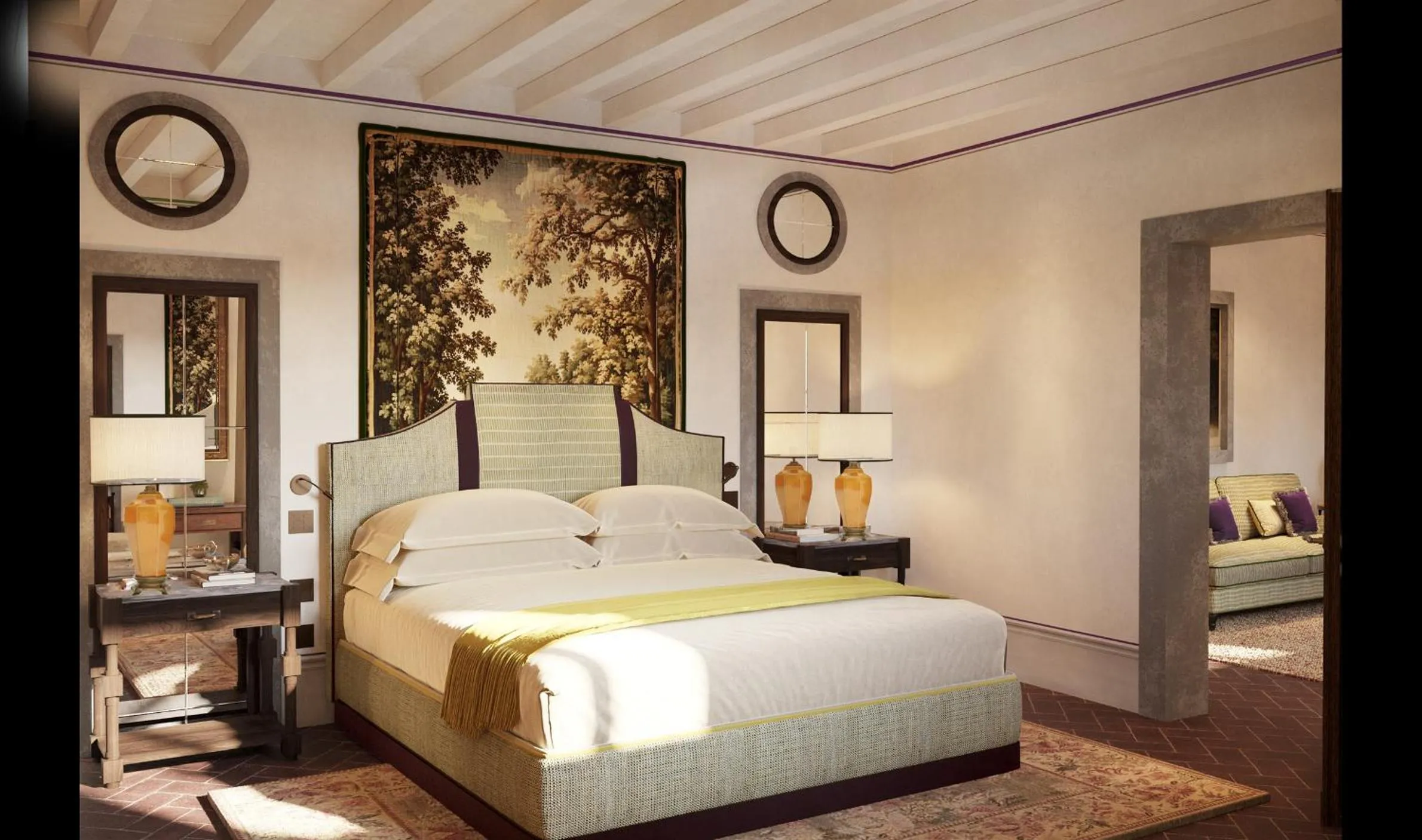 Bedroom, Bed in Villa San Michele, A Belmond Hotel, Florence