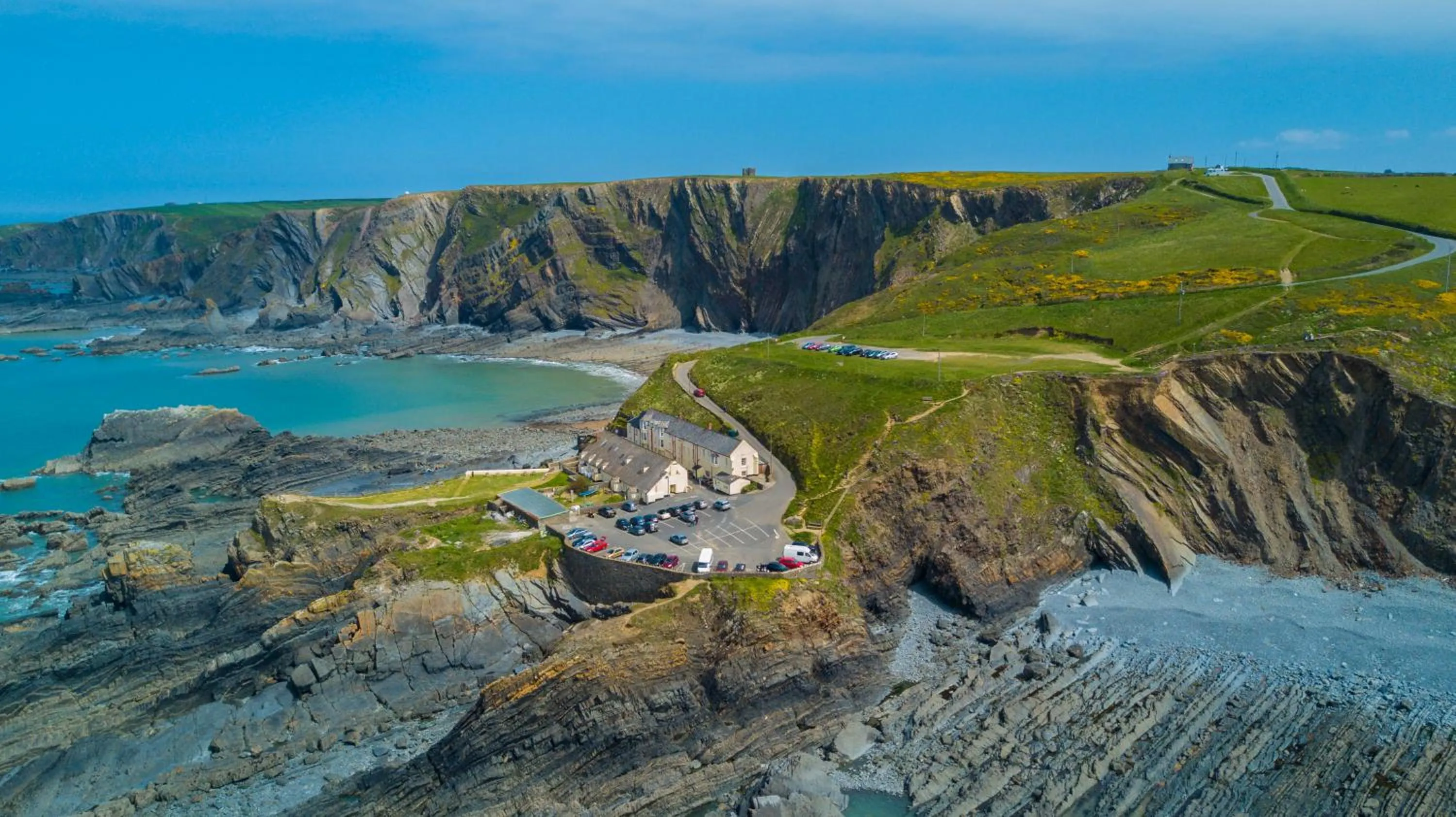 Natural landscape in Hartland Quay Hotel