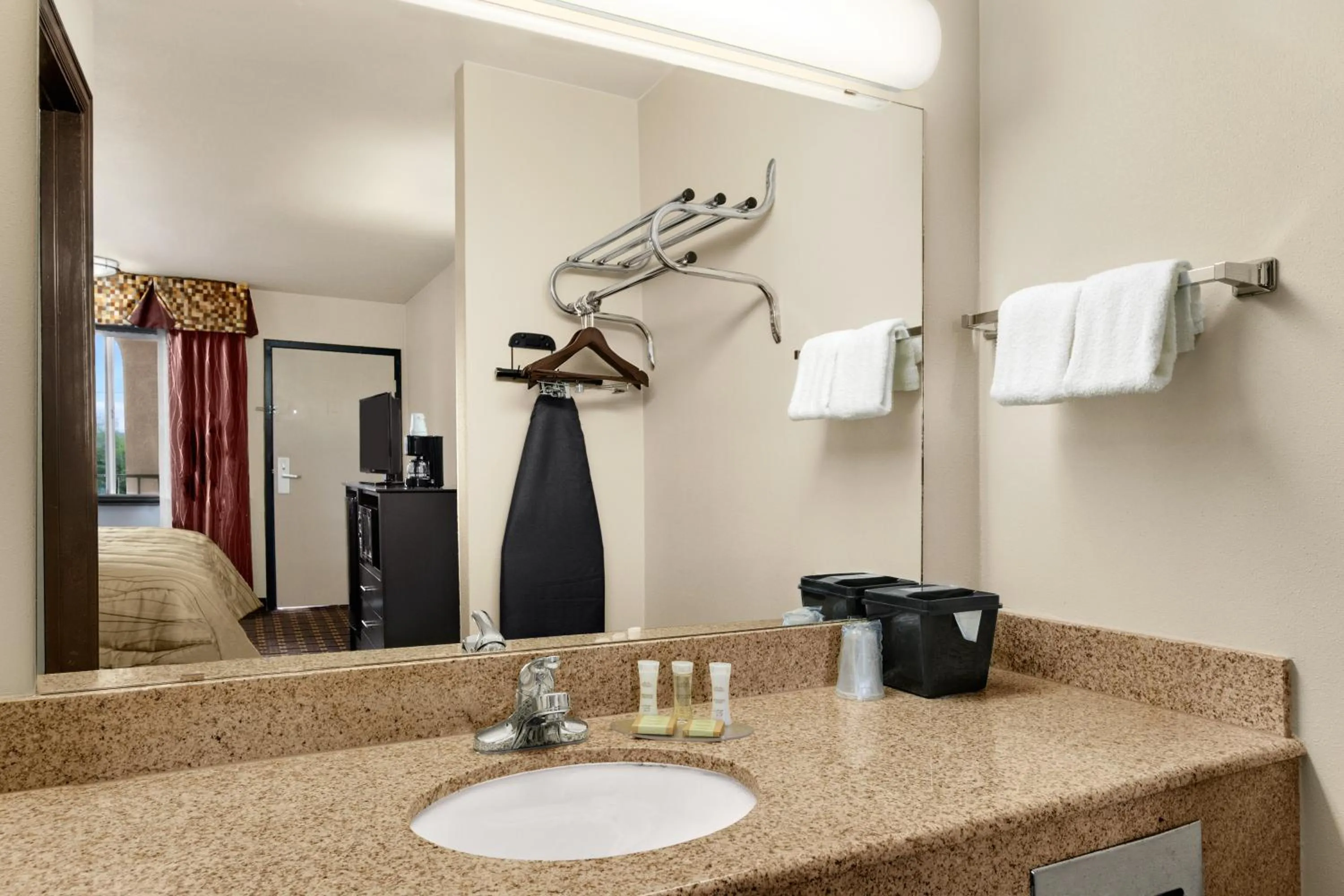 Bathroom in Super 8 by Wyndham Fort Worth TX