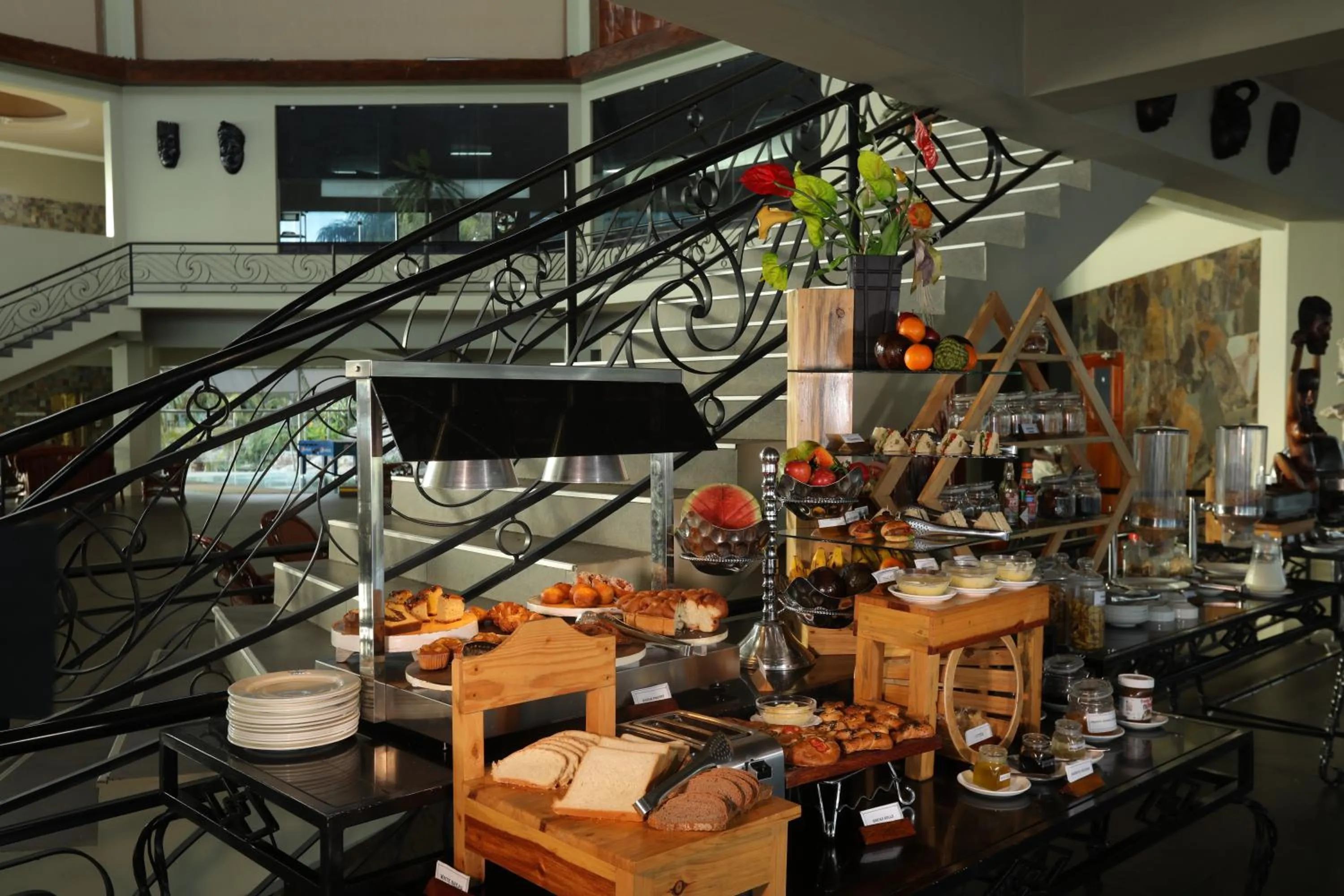 Buffet breakfast in Malaika Beach Resort