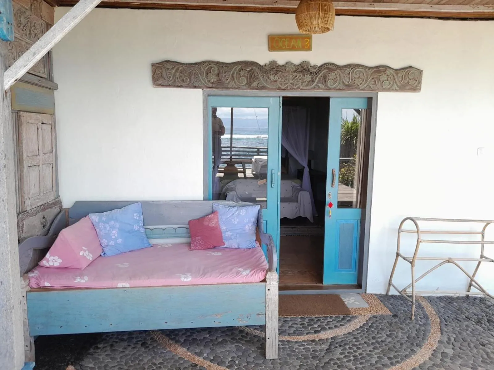 Balcony/Terrace, Bed in Pondok Pisang Candidasa