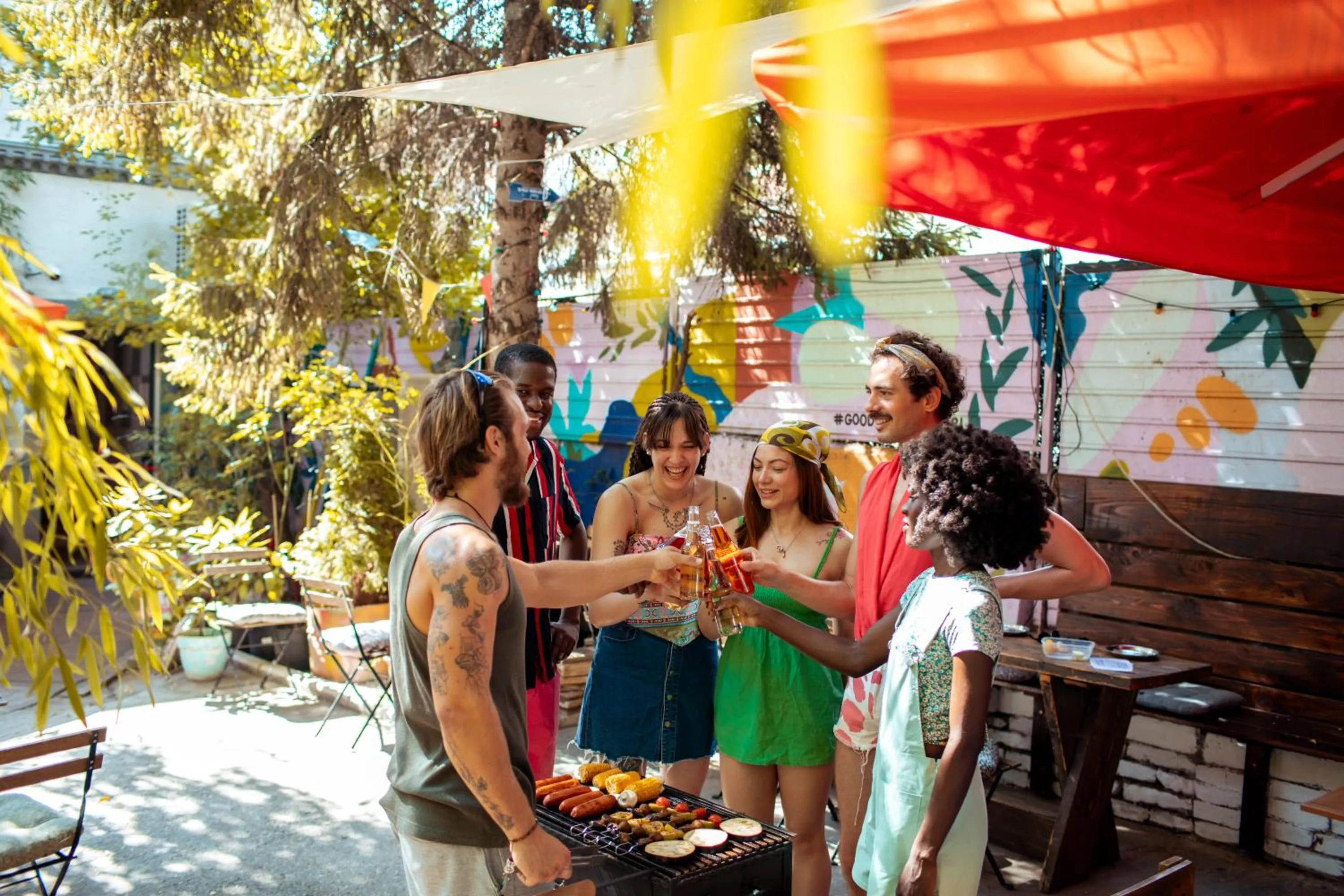 Garden in Good People Design Hostel