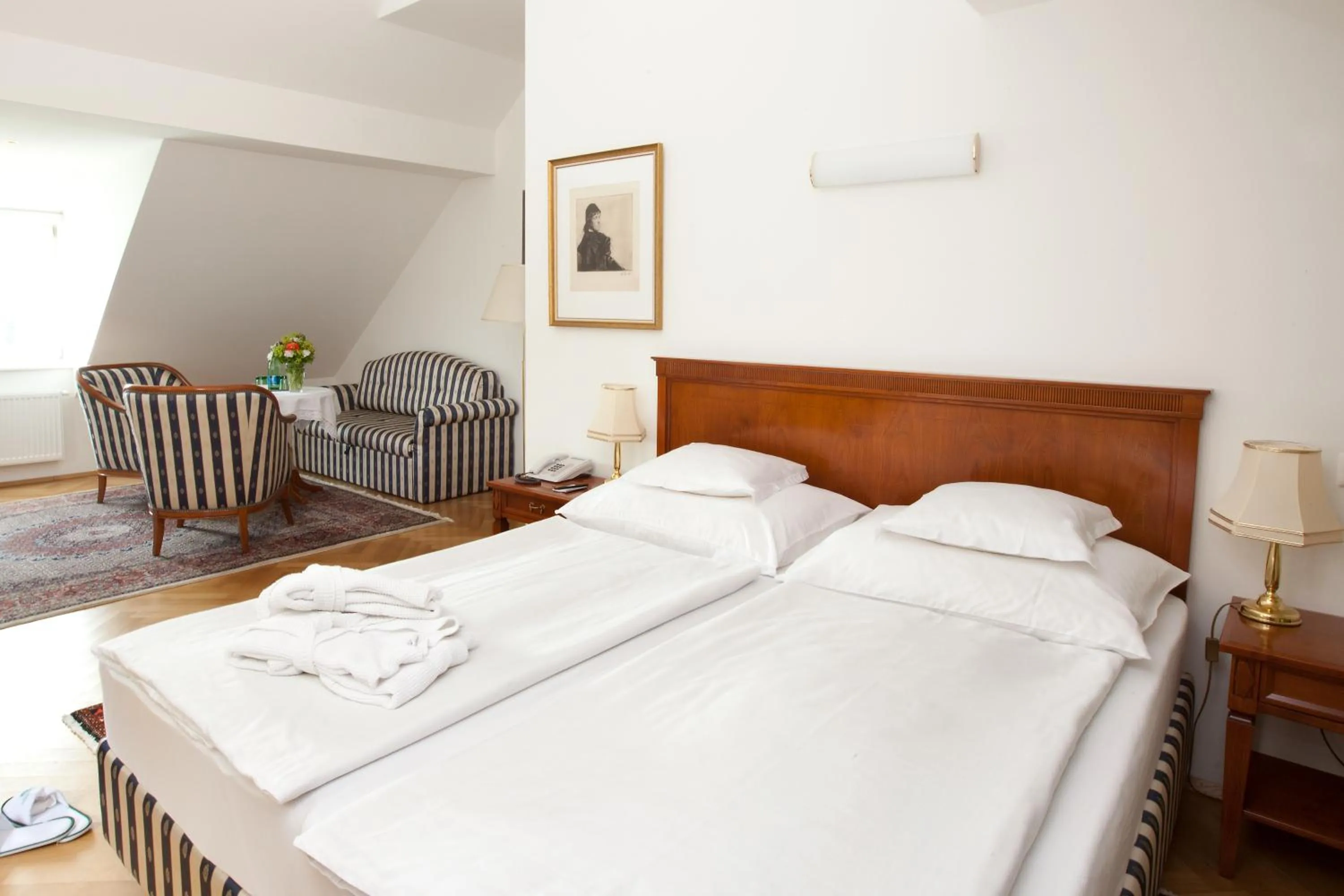 Bed in Hotel Richard Löwenherz