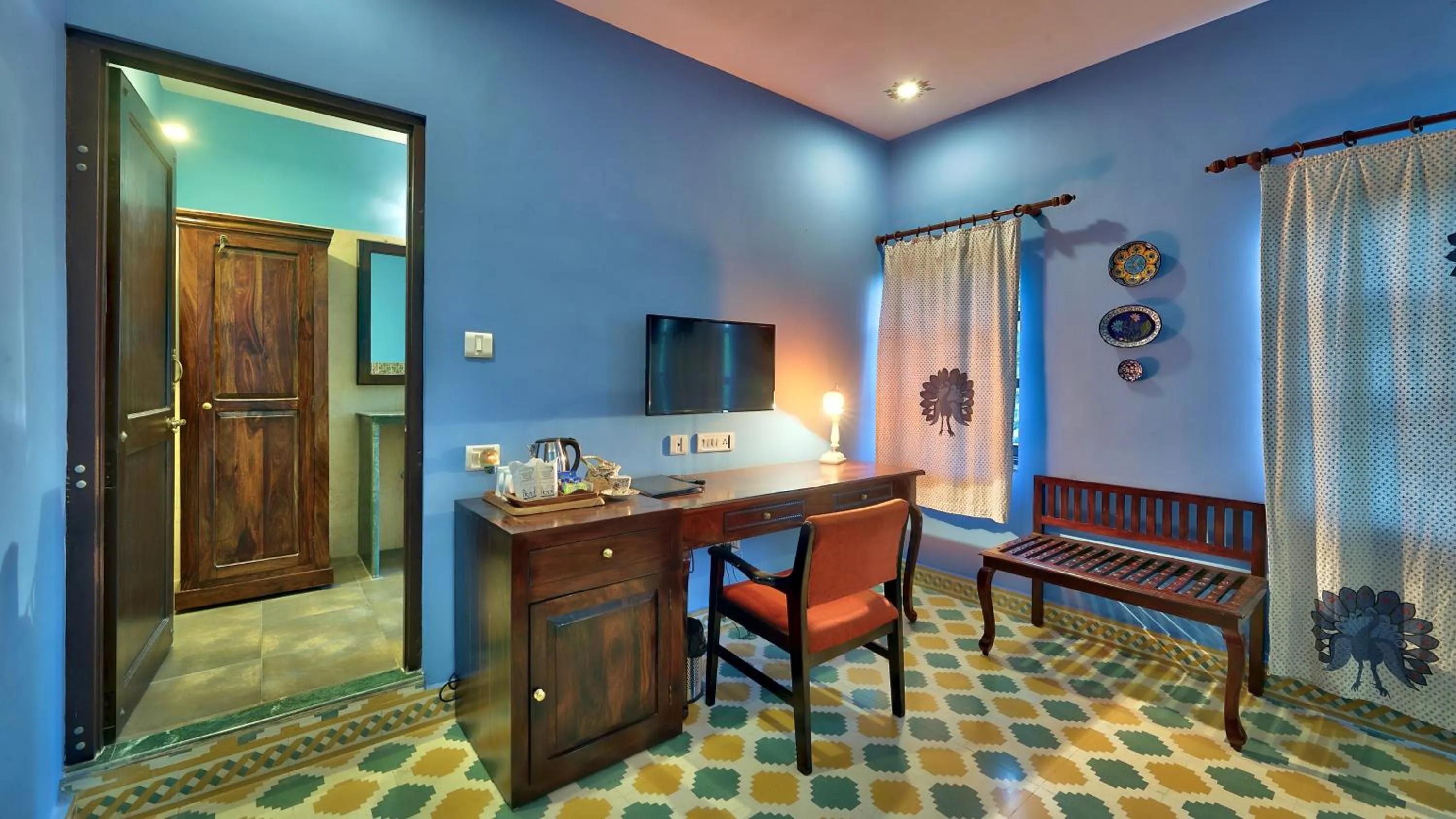 Living room, Bed in Ikaki Niwas - A Heritage Boutique Hotel