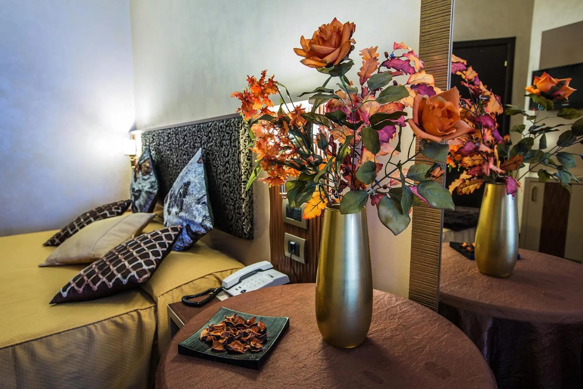 Decorative detail, Bed in Hotel Romano