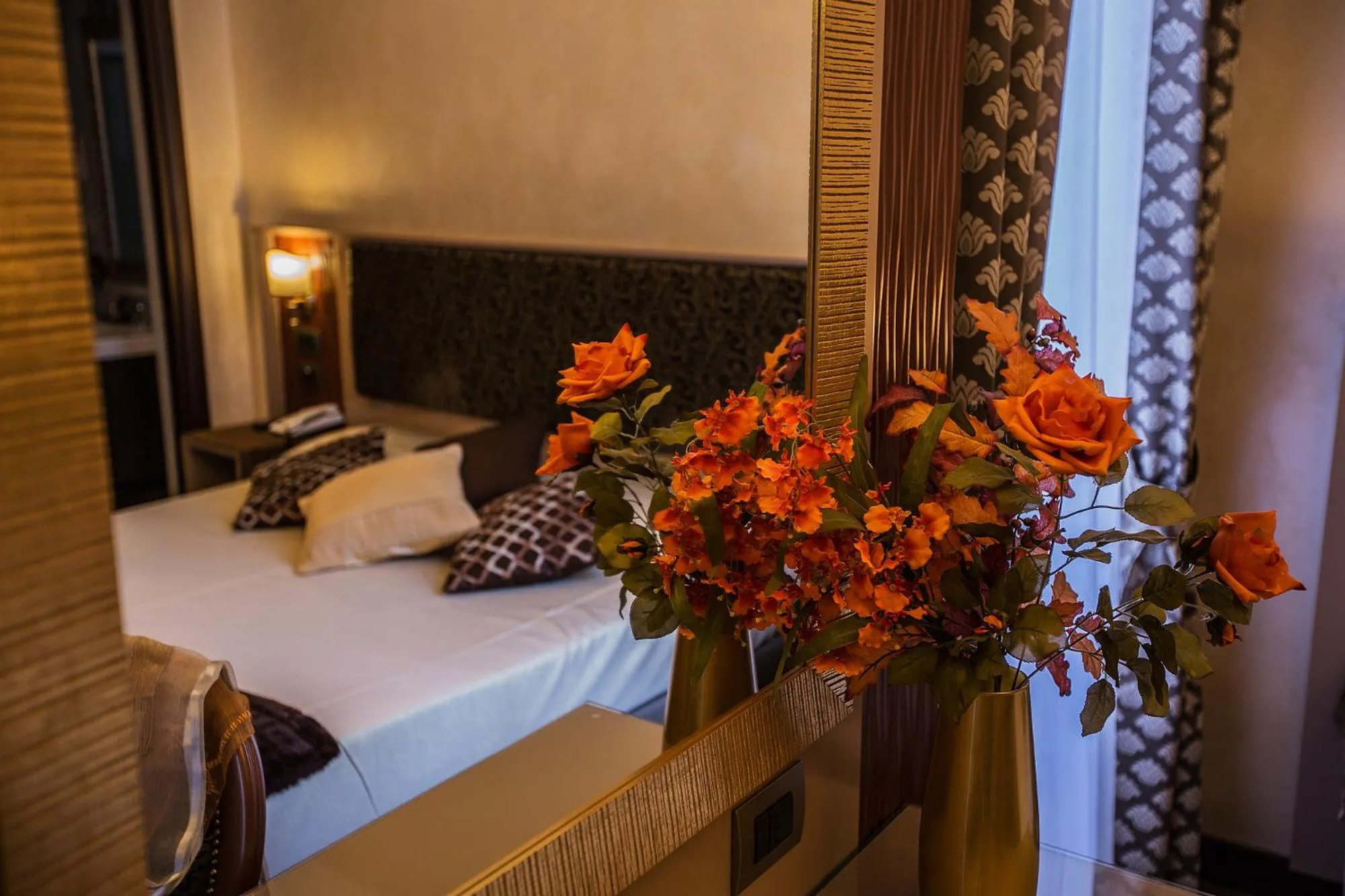 Decorative detail, Bed in Hotel Romano