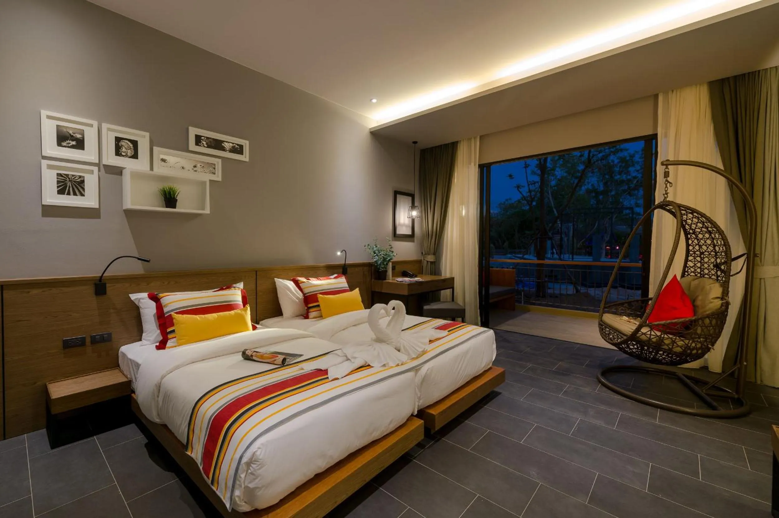 Decorative detail, Bed in The Gallery Hotel Nai Harn