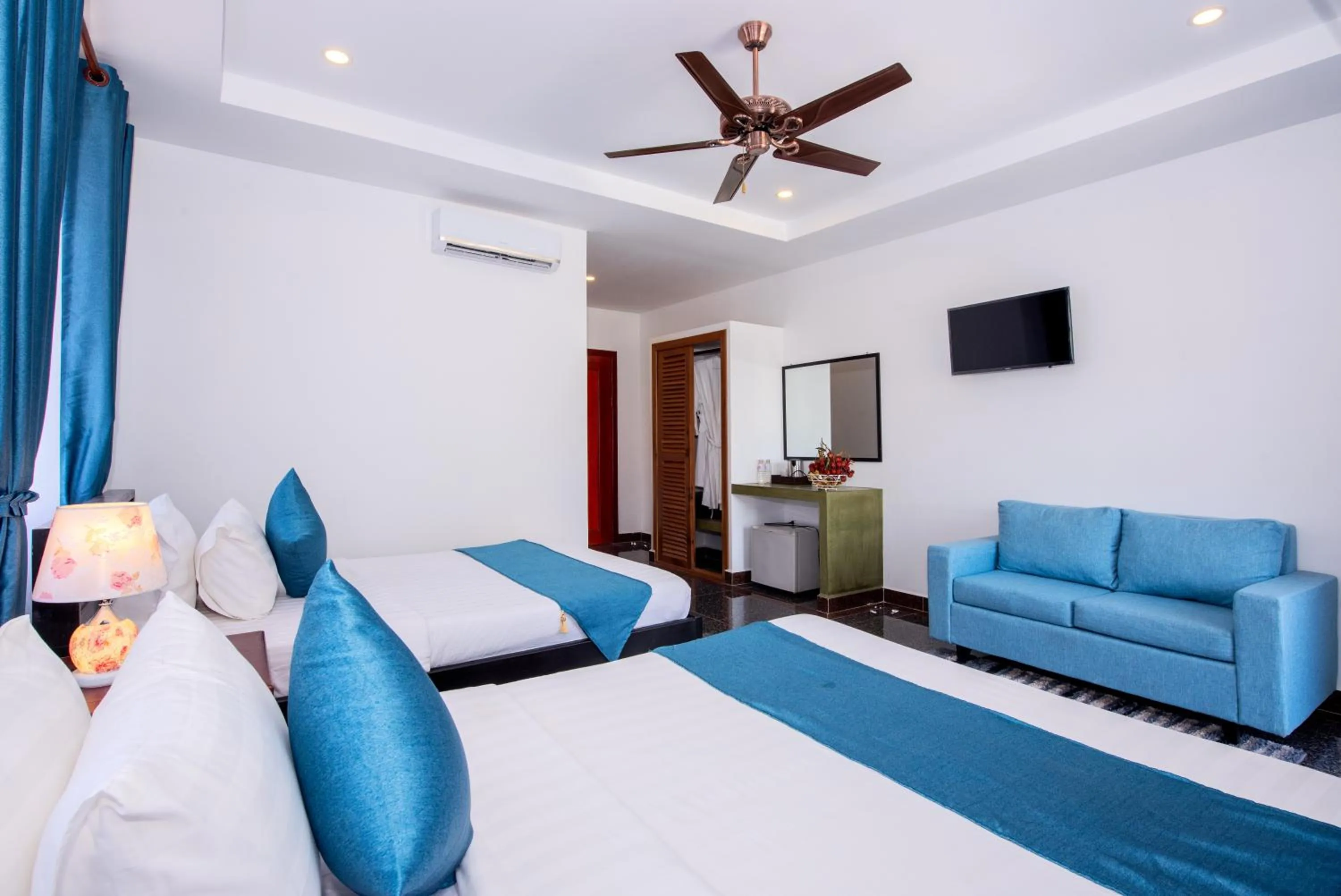 Photo of the whole room, Bed in The Unique Angkor Villa