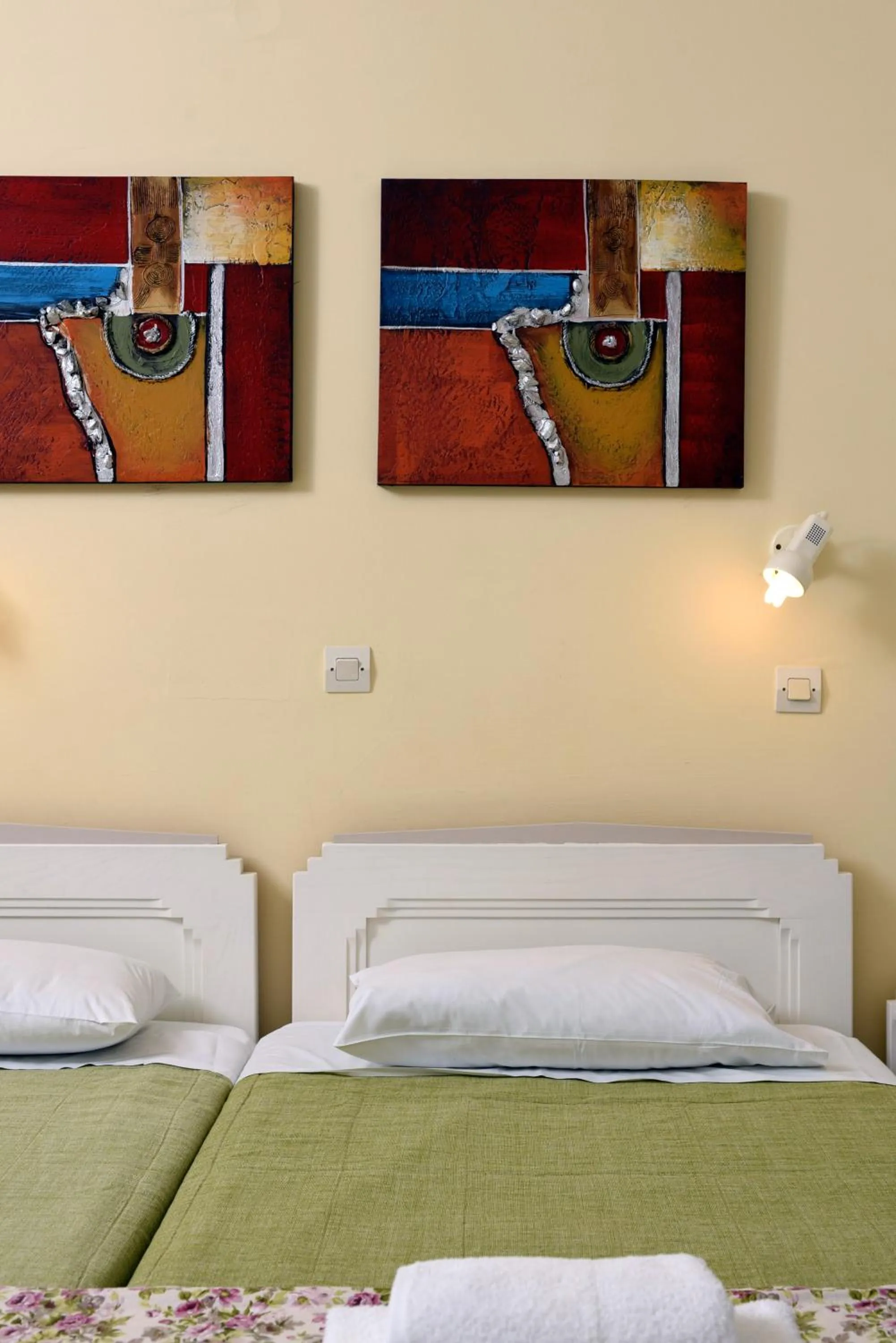 Bed in Ariadne Hotel