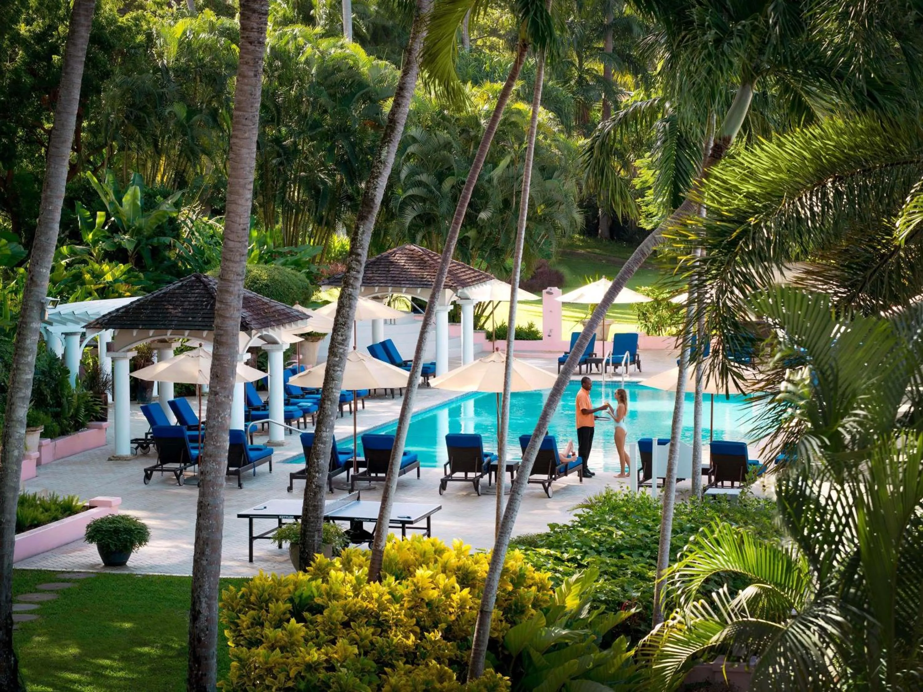 Pool view in Fairmont Royal Pavilion Barbados Resort