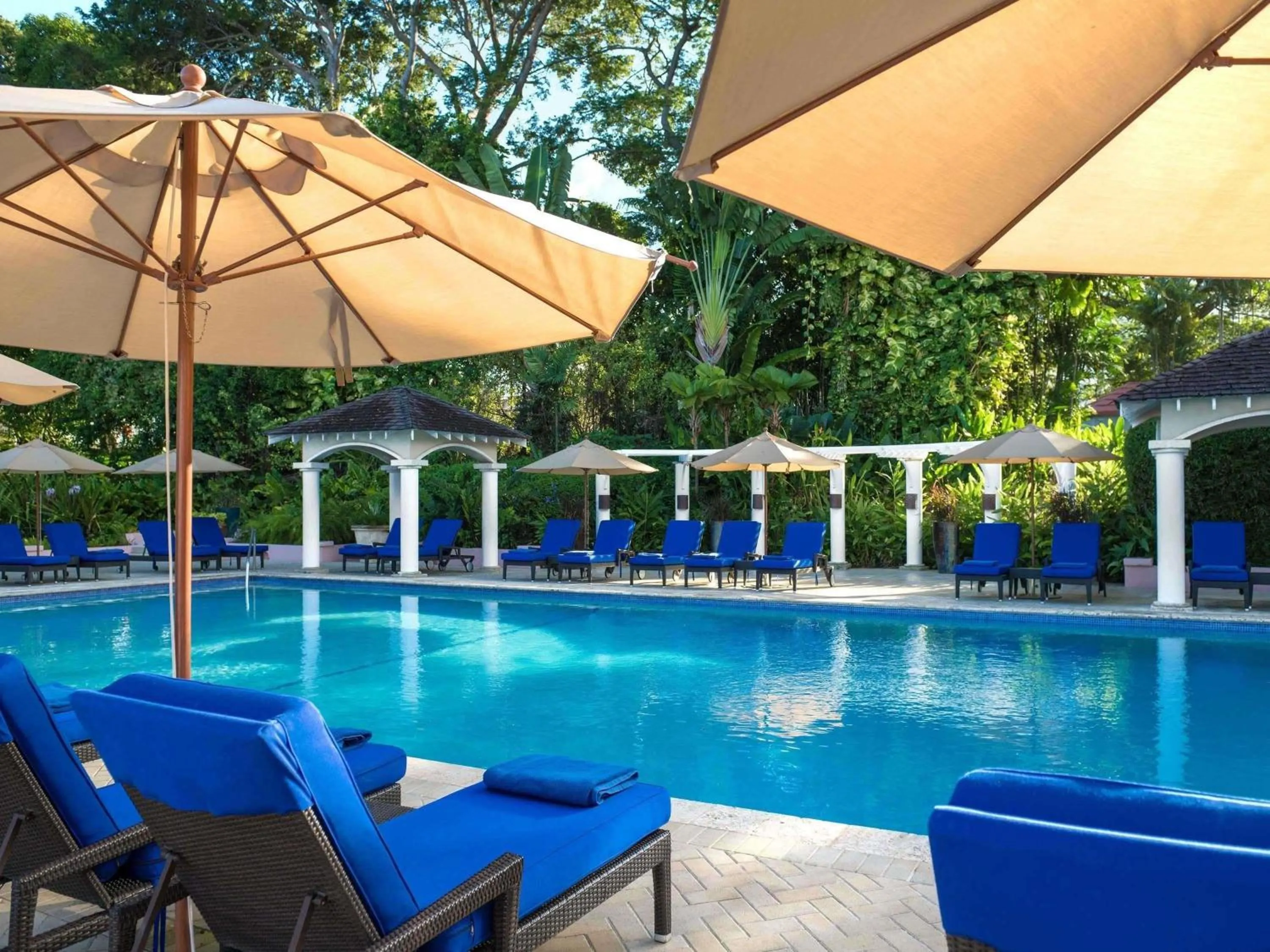 Pool view in Fairmont Royal Pavilion Barbados Resort