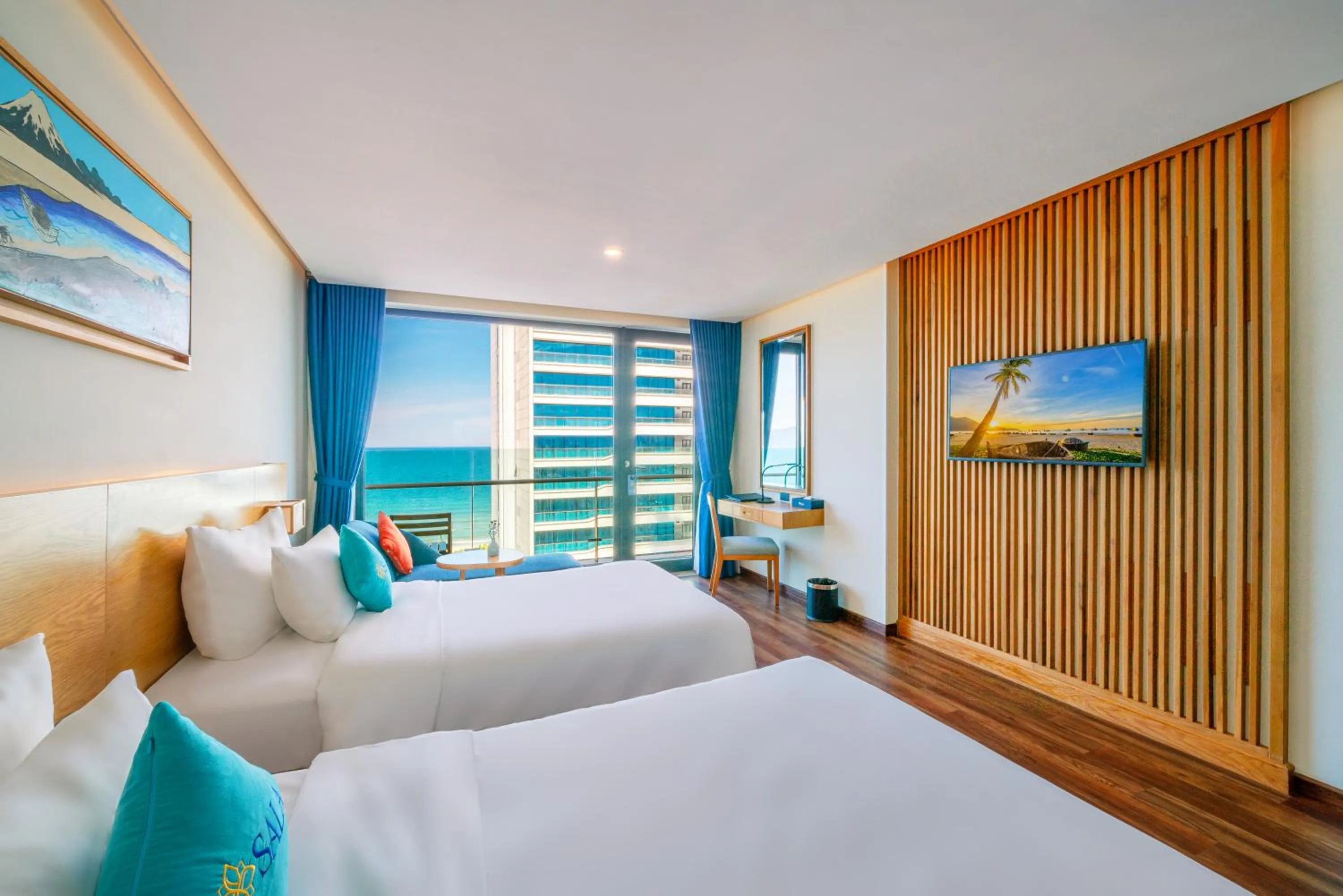 View (from property/room), Bed in Sala Danang Beach Hotel