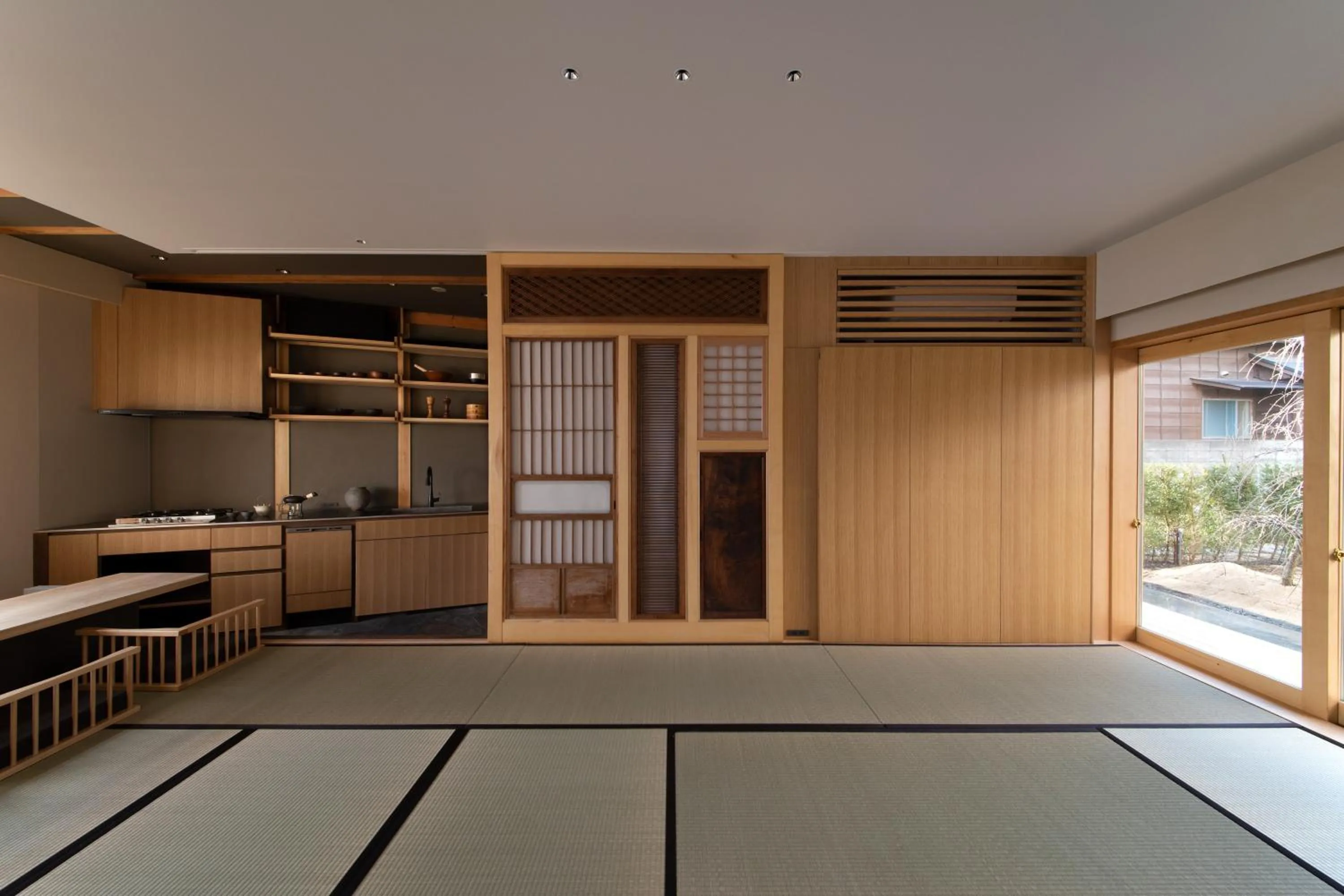 Kitchen or kitchenette in modern ryokan kishi-ke