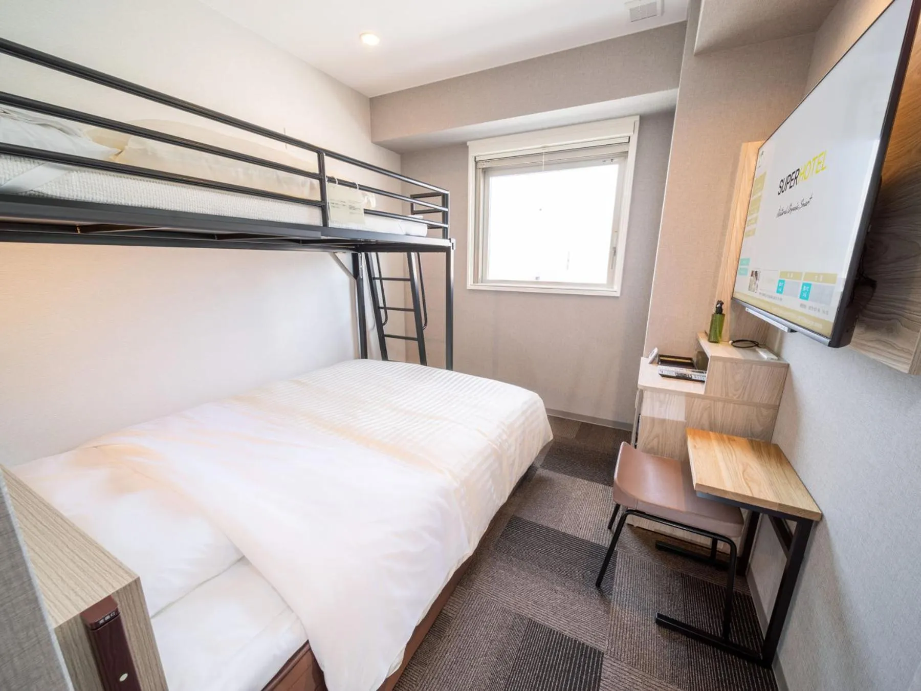 Photo of the whole room, Bed in Super Hotel Premier Obihiro Ekimae