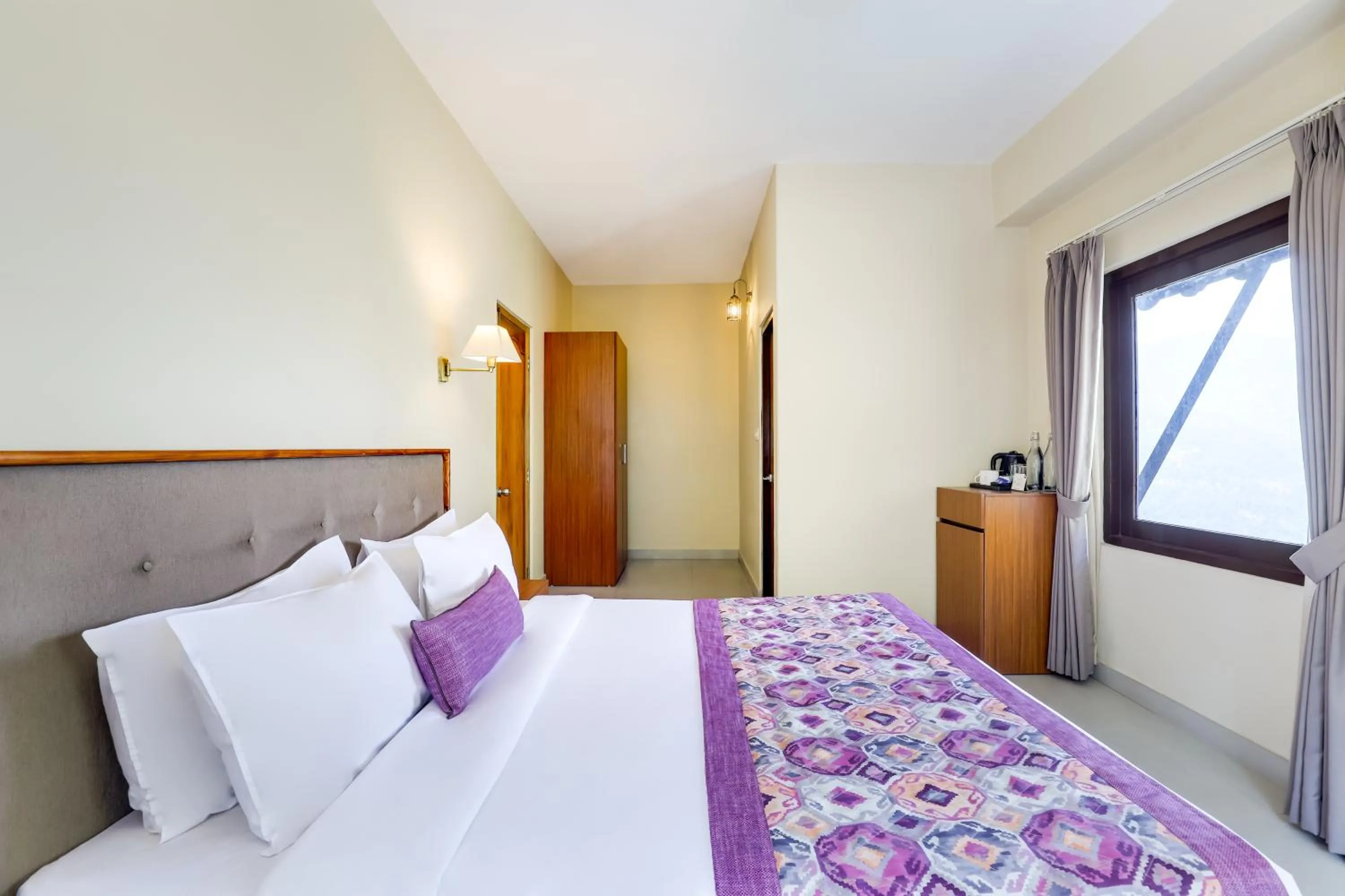 Bed in Mount Himalayan Hotel