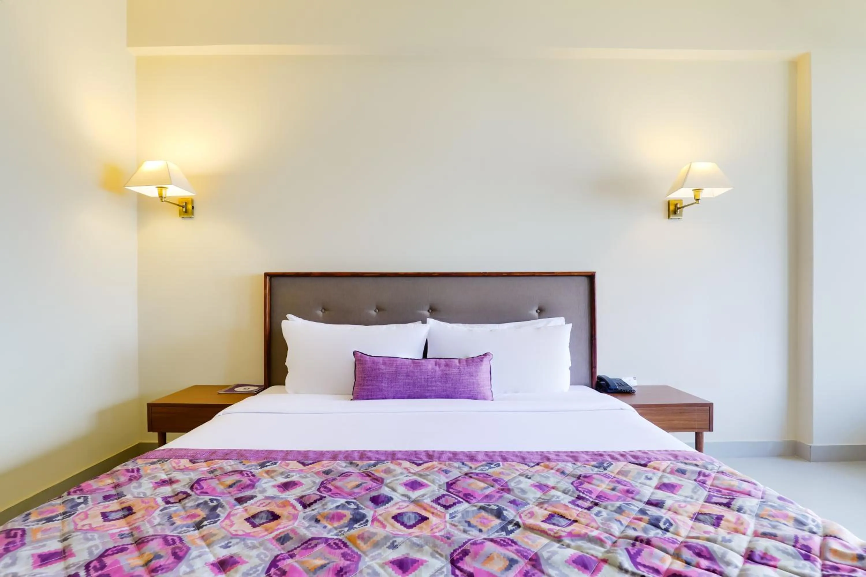 Bed in Mount Himalayan Hotel