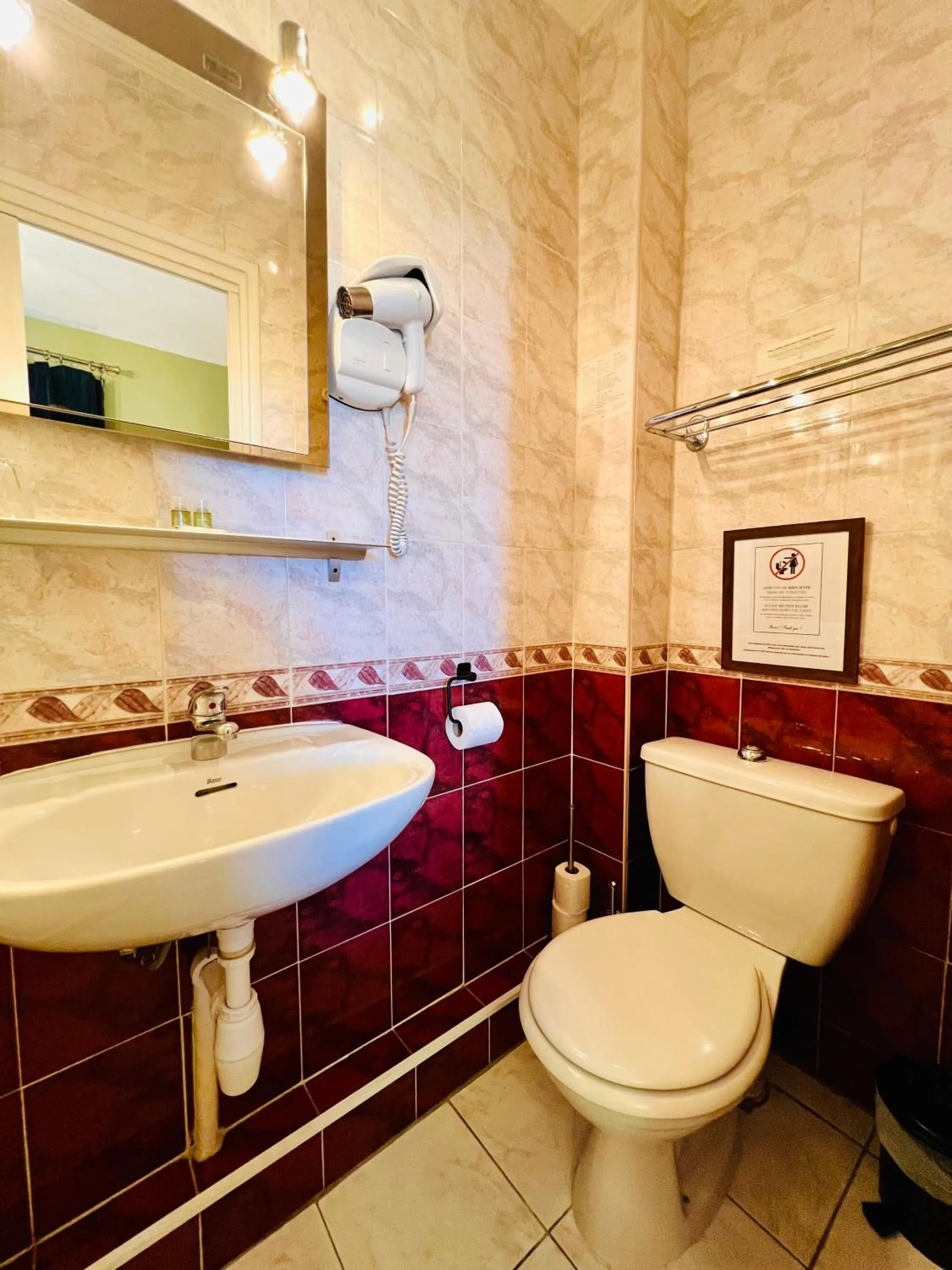 Toilet in Hotel Le Ponteil