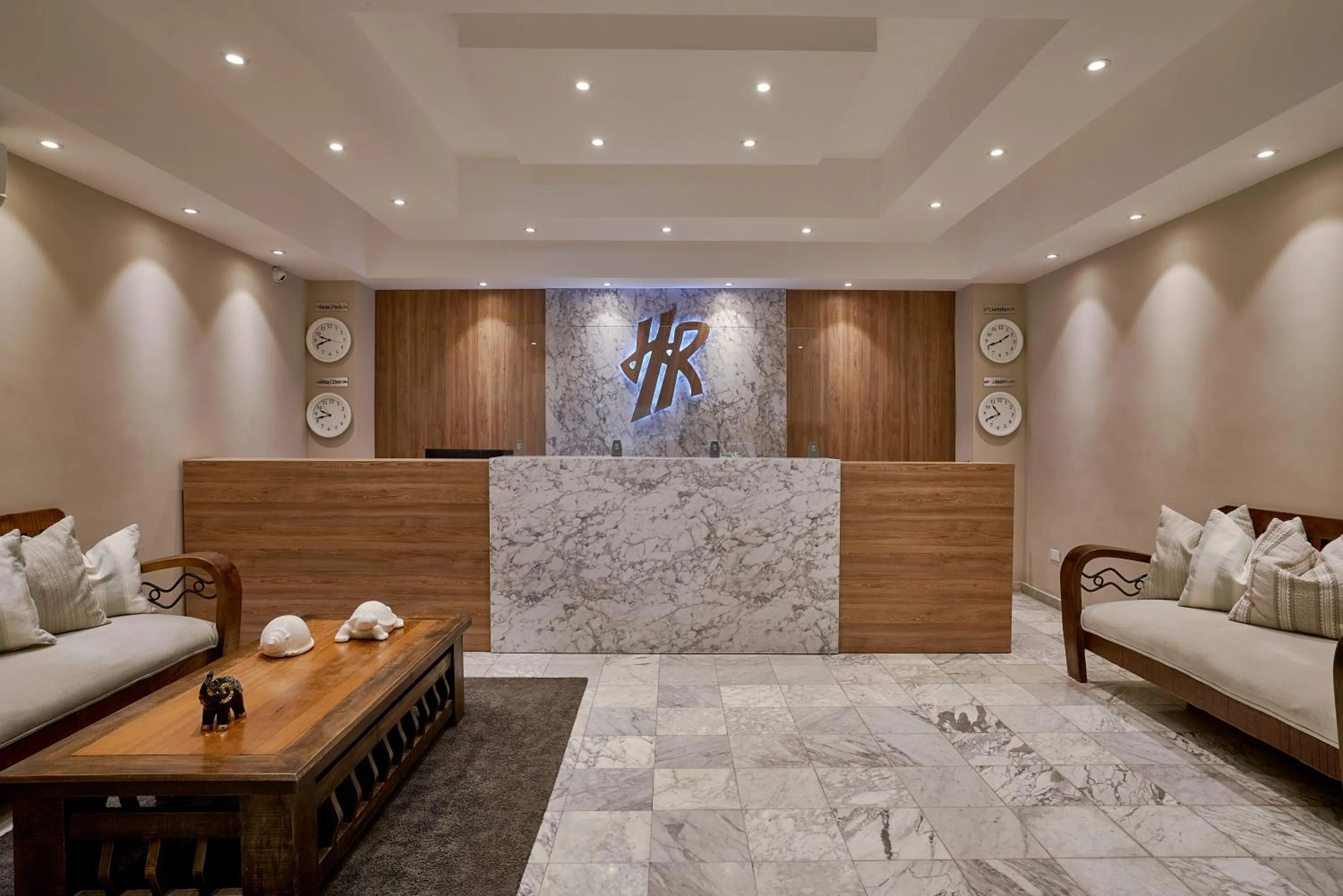 Lobby or reception in Hotel Riazor