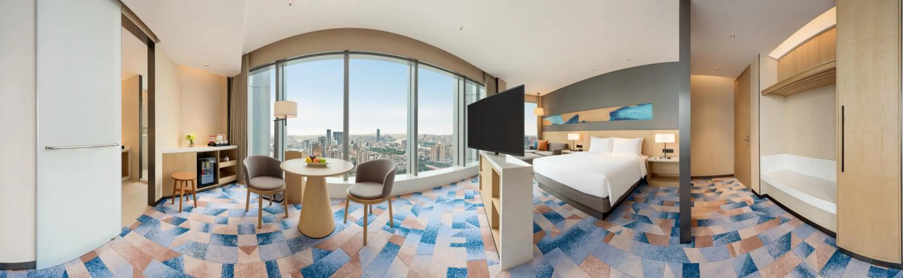 Living room, Bed in Hyatt Place Liuzhou