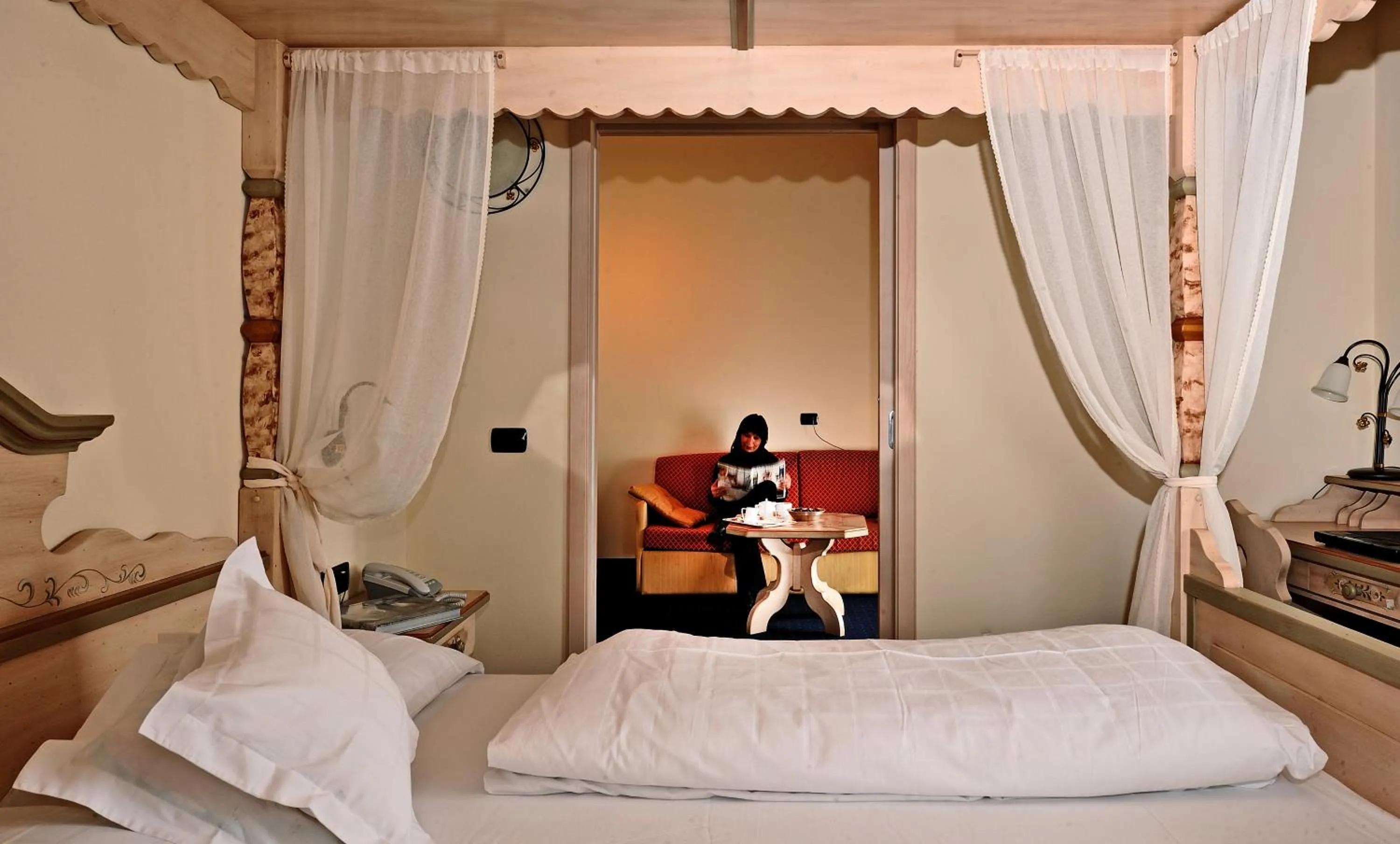 Decorative detail, Bed in Hotel Touring