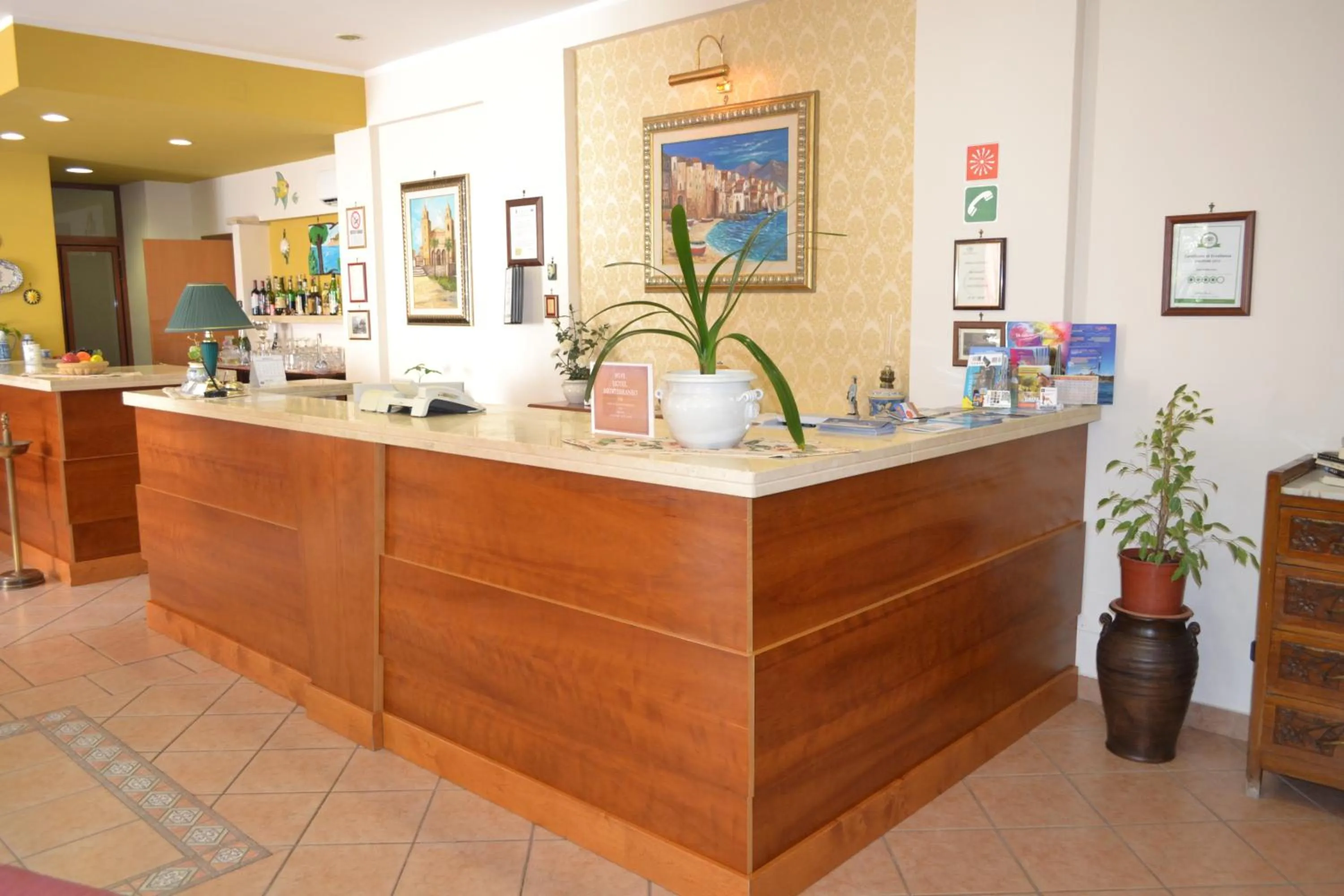 Lobby or reception in Hotel Mediterraneo