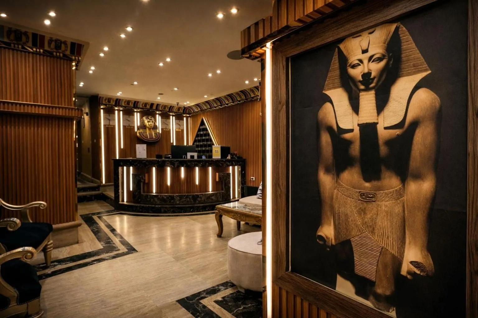 People in Giza Pyramids View Inn