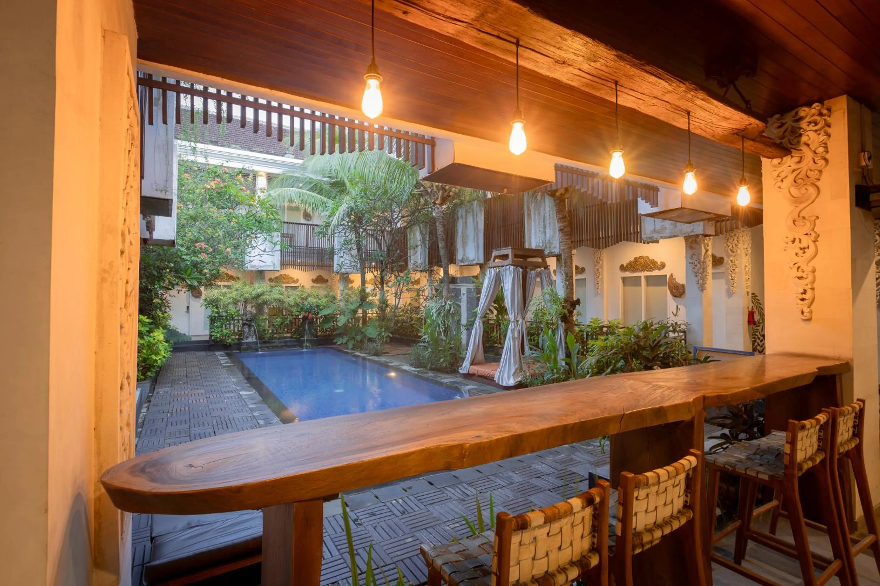 Pool view in The Nyaman Hotel Bali