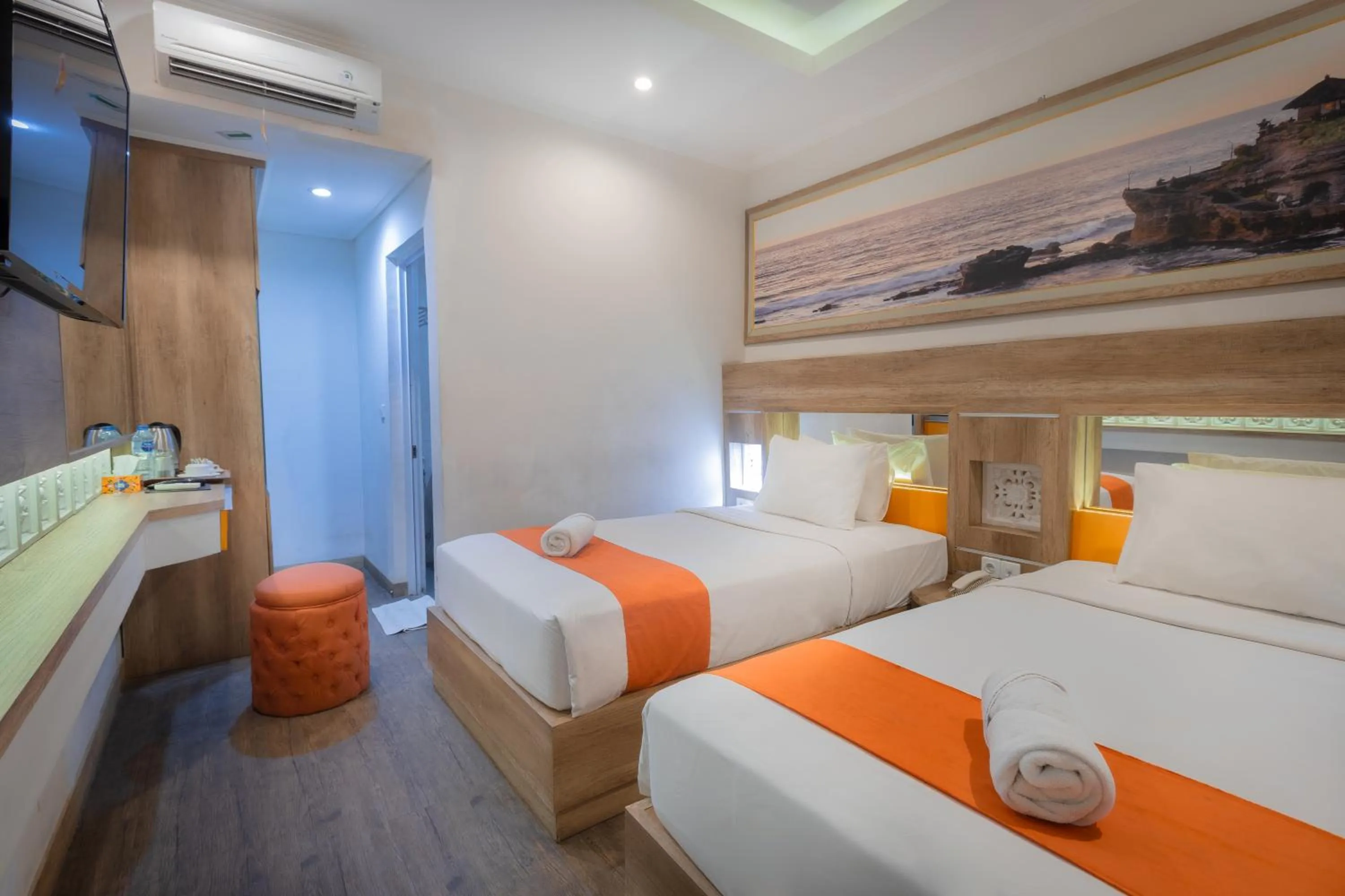 Bed in The Nyaman Hotel Bali