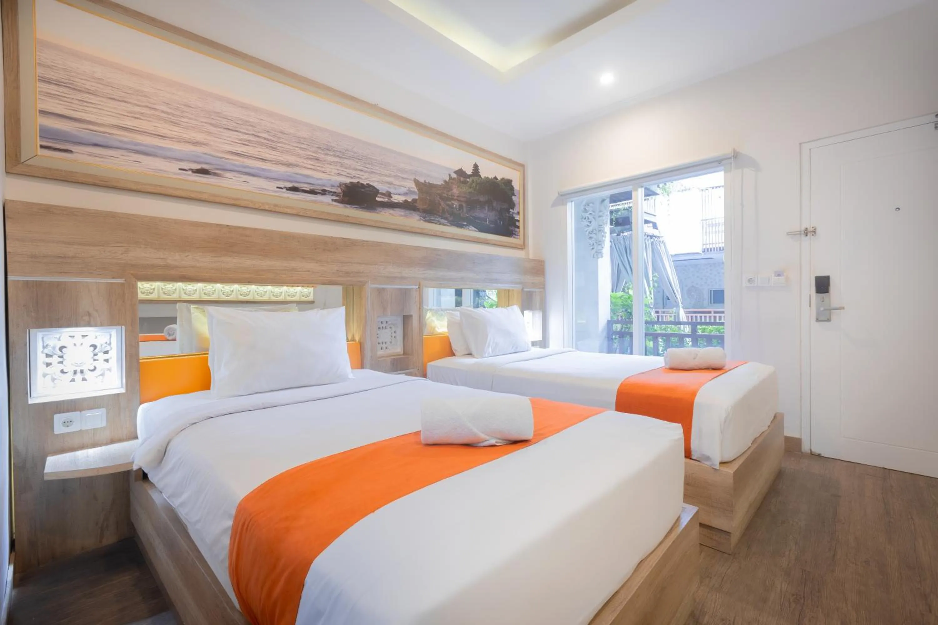 Bed in The Nyaman Hotel Bali