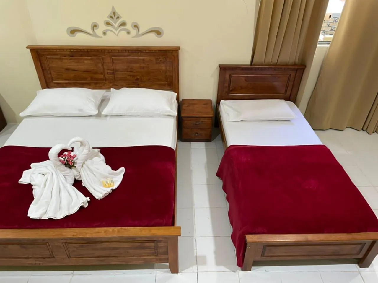 Bed in Samudera Hotel
