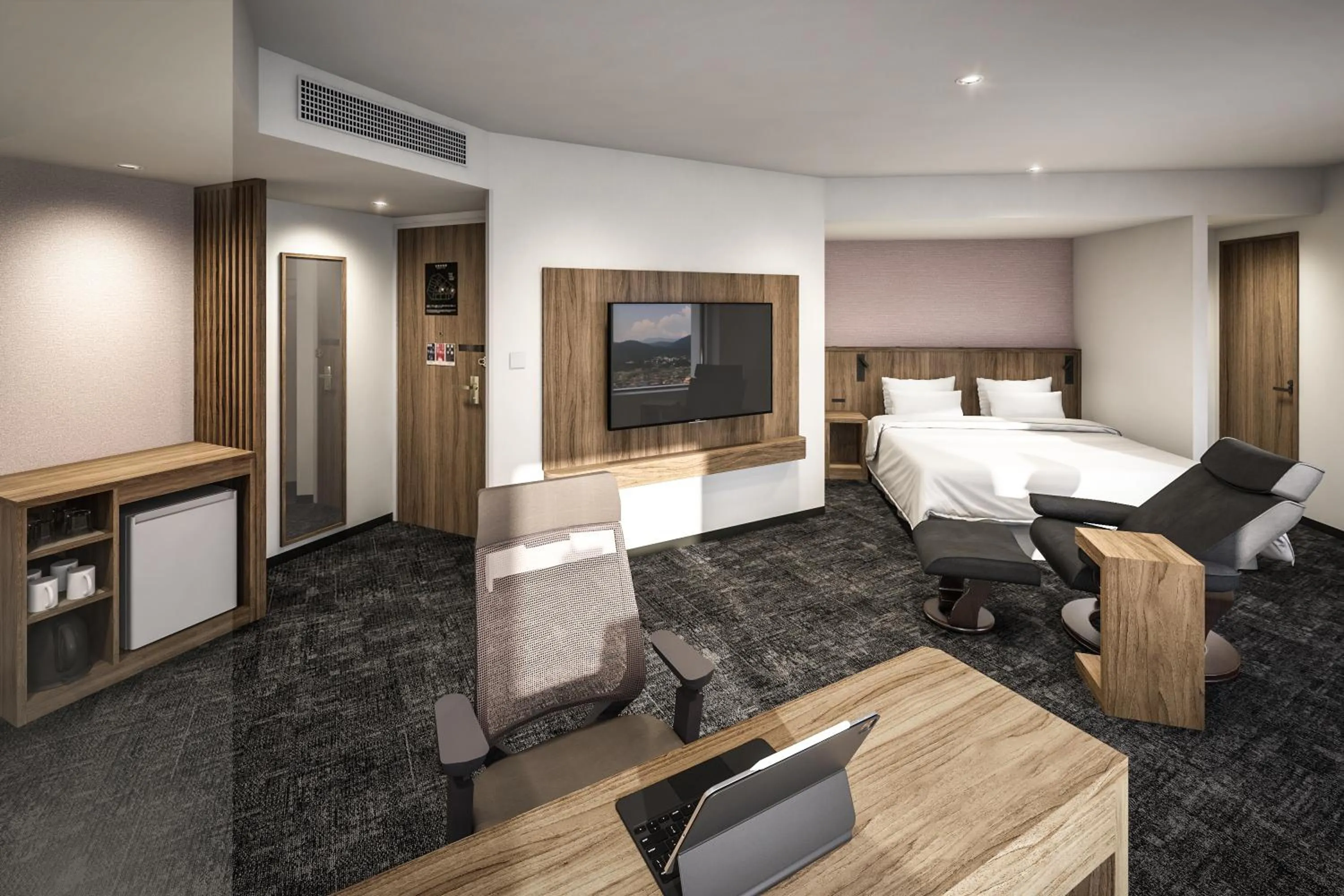 Photo of the whole room, Bed in Hotel JAL City Nagano