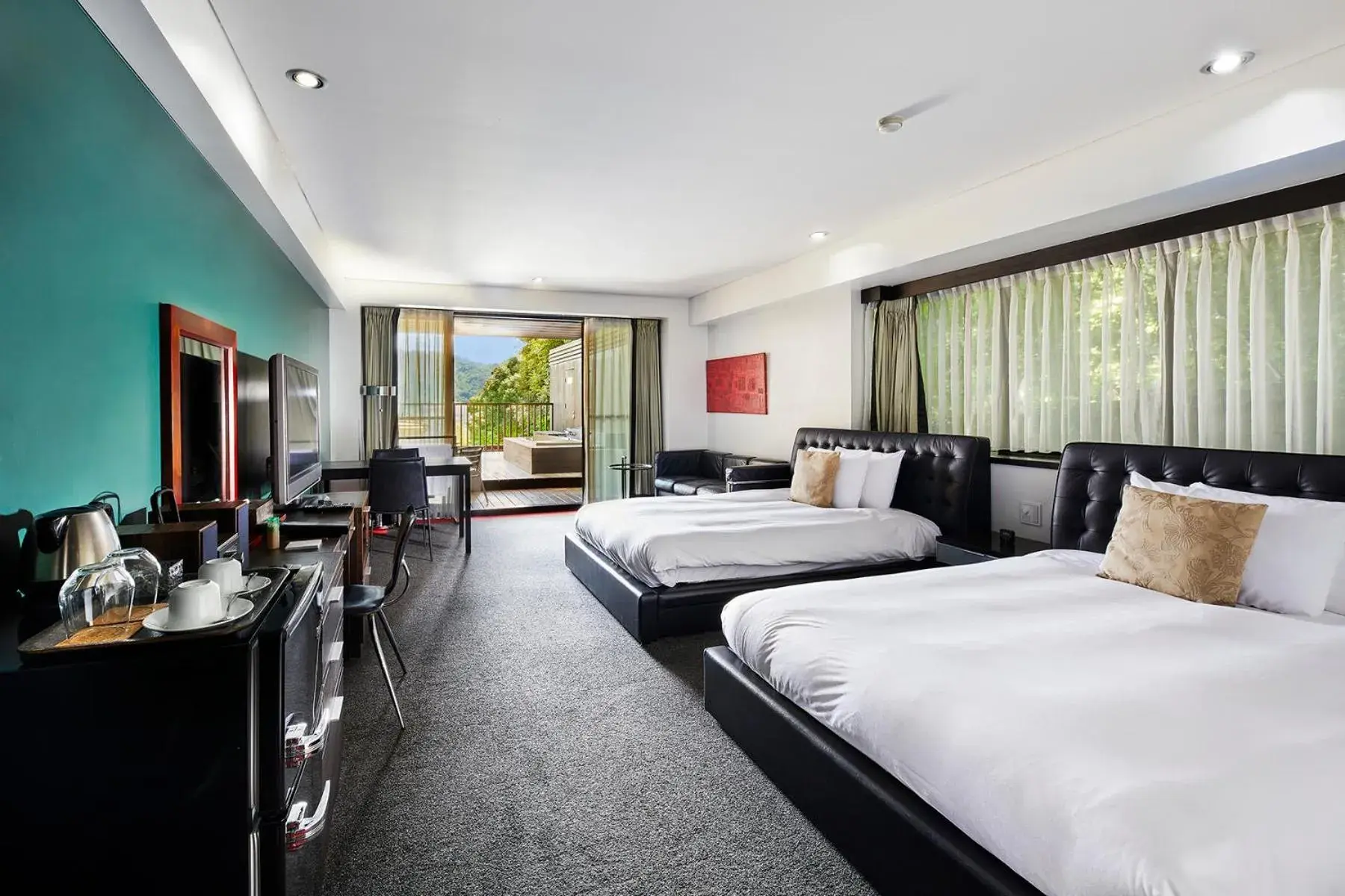 Deluxe Twin Room with Open-Air Bath and Shower Booth - single occupancy in Relax Resort Hotel Deluxe Twin Room with Open-Air Bath and Shower Booth - single occupancy in Relax Resort Hotel