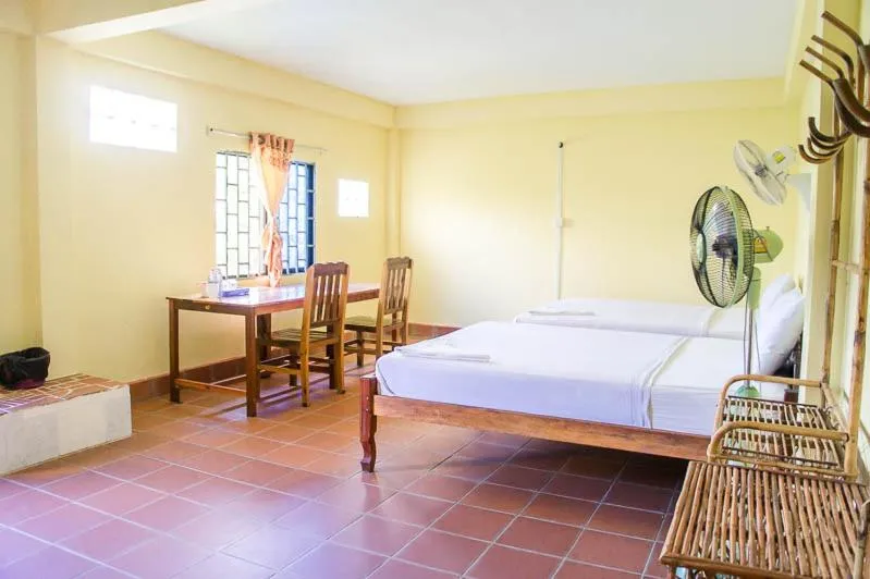 Bed in Visal Sak Guesthouse