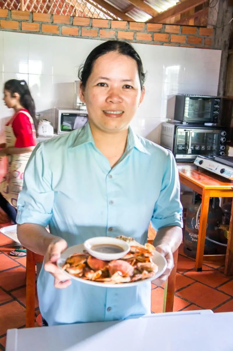 Kitchen or kitchenette in Visal Sak Guesthouse