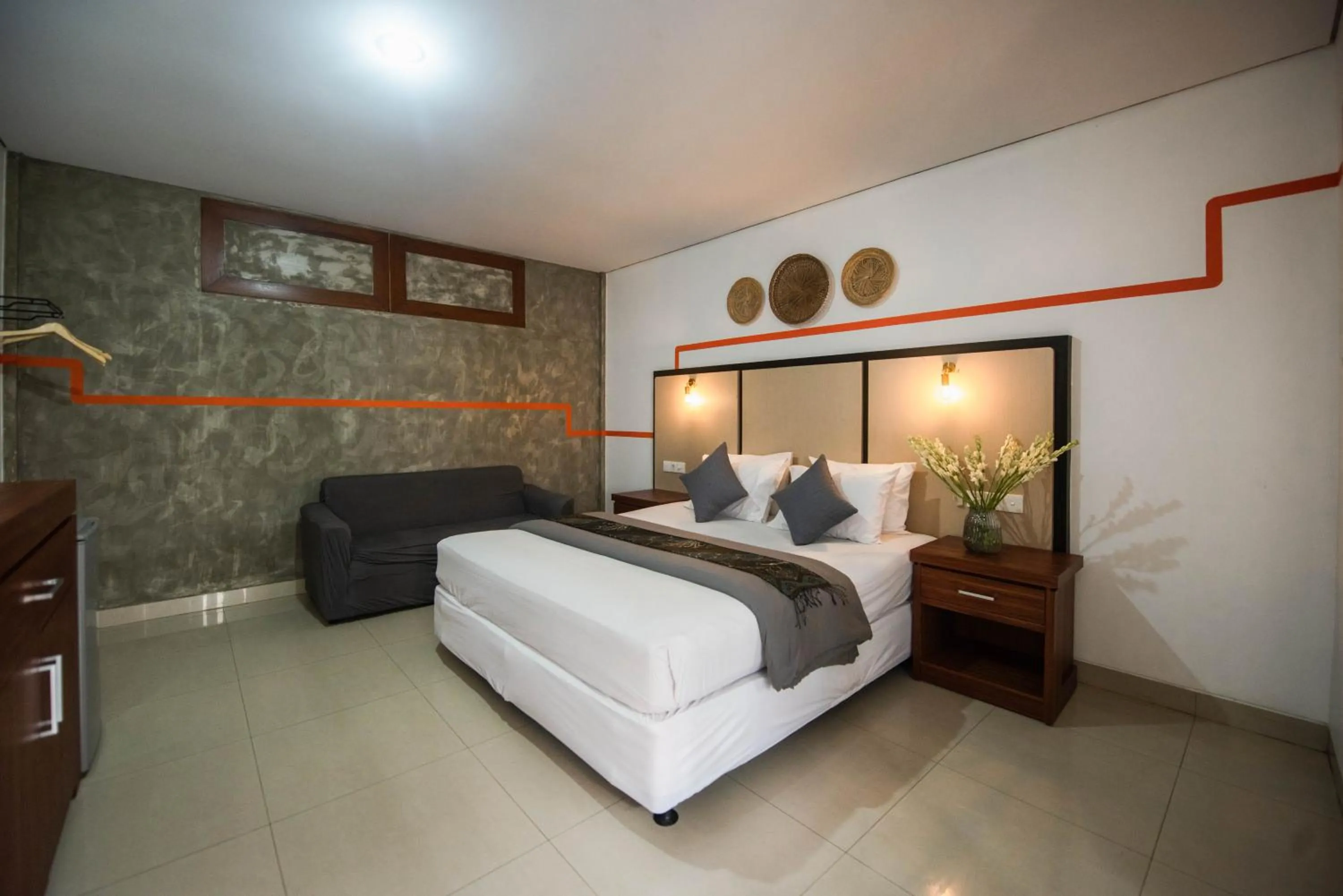 Bed in Sandat Hotel Legian