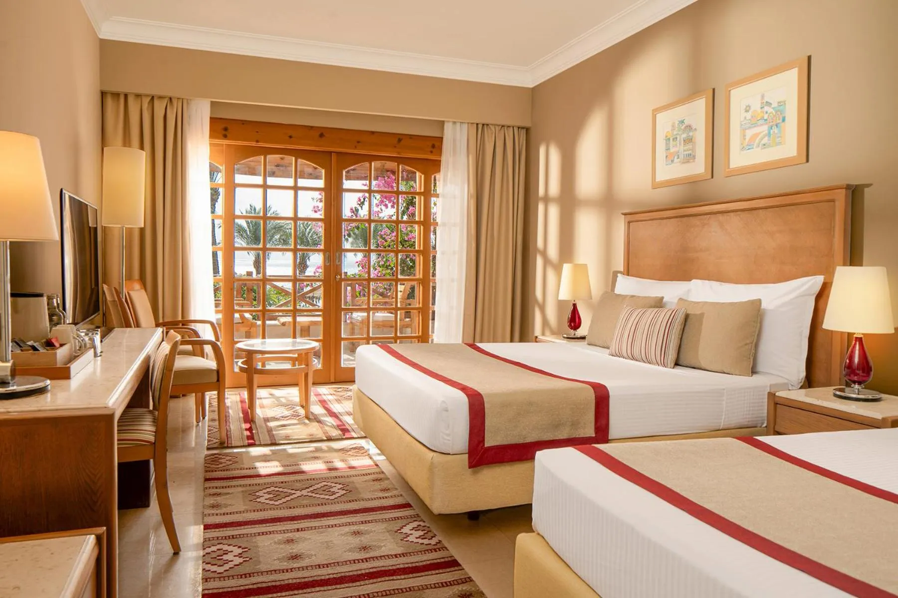 View (from property/room), Bed in Steigenberger Hotel & Nelson Village, Taba