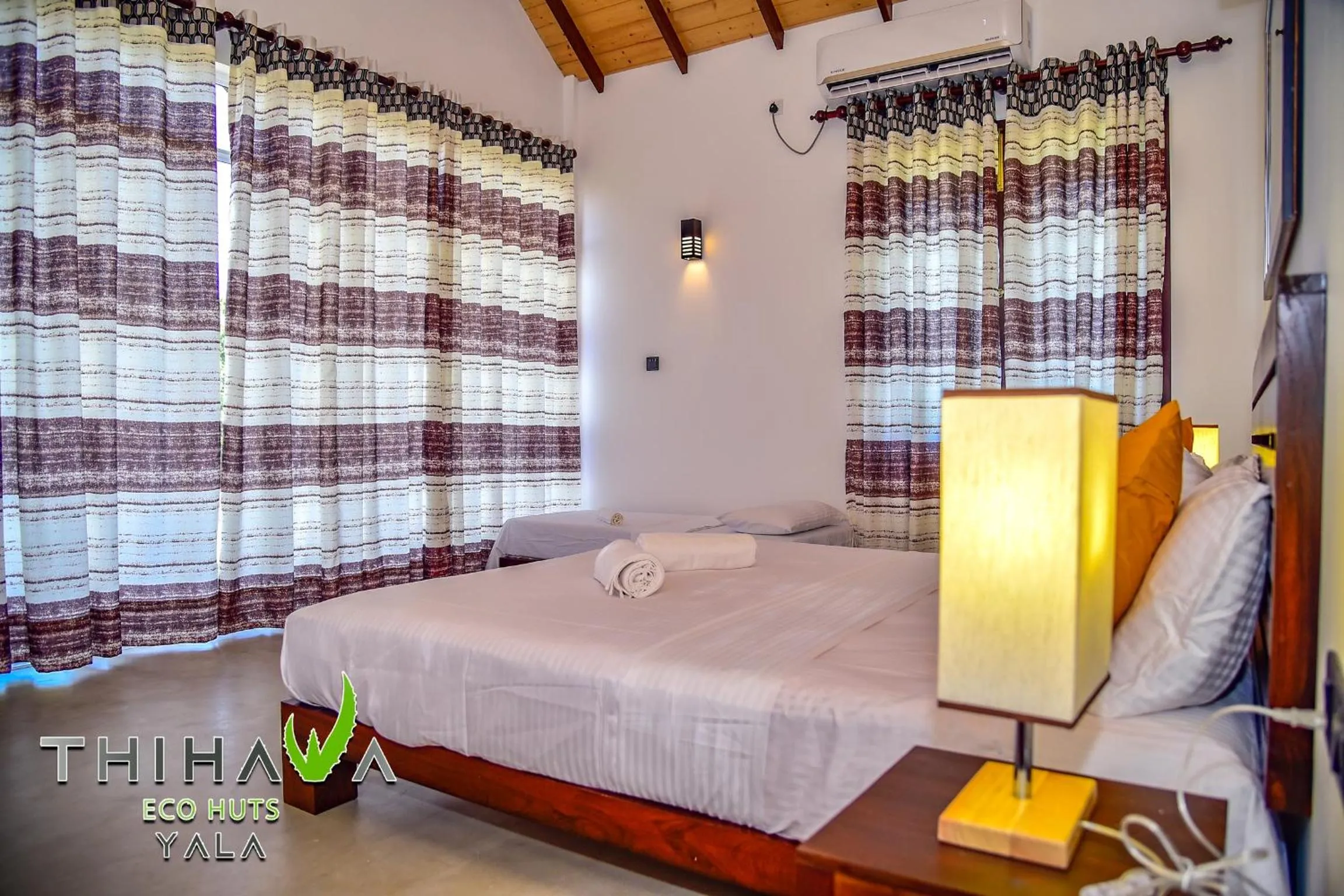 Bed in Thihawa Eco Huts Yala