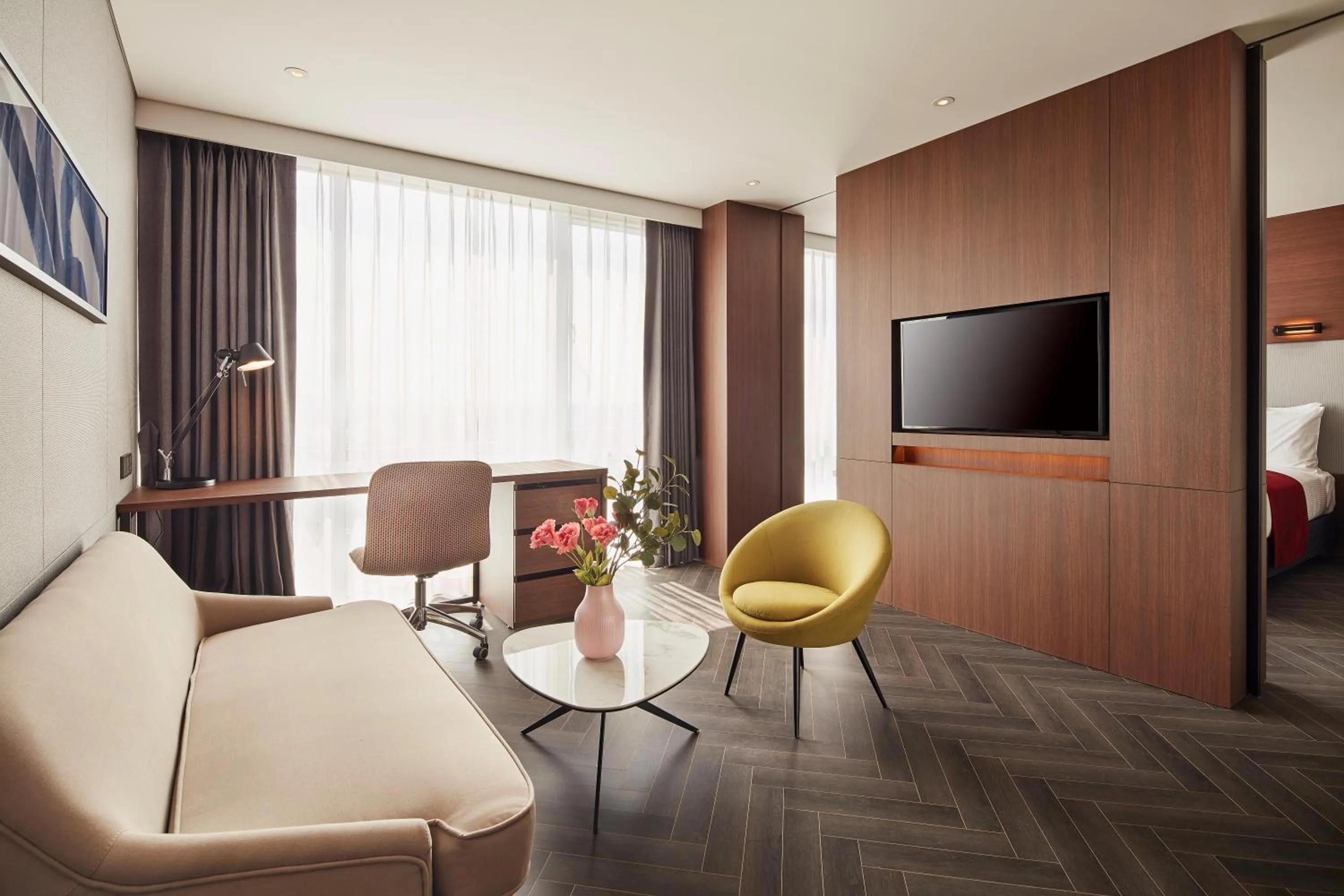 Living room in Ramada Encore by Wyndham Gimpo Han River Hotel